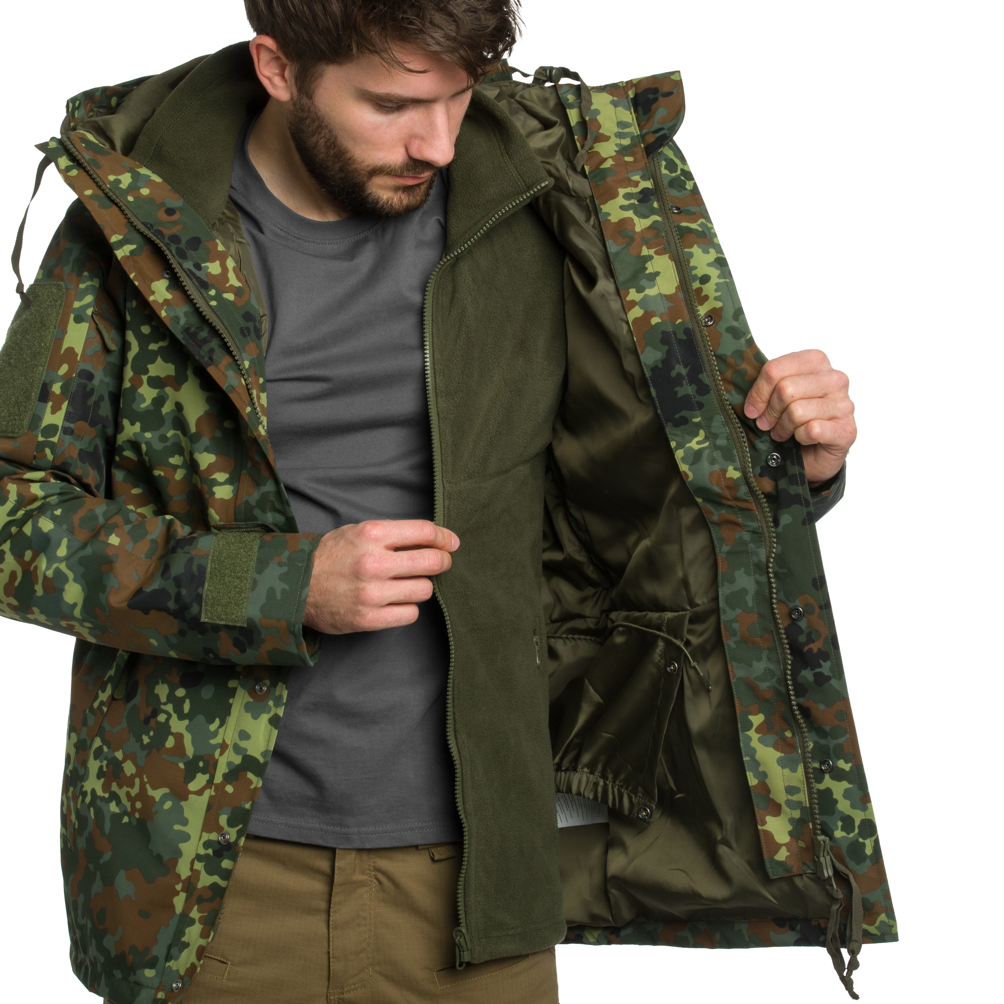 Kurtka Mil-Tec ECWCS Wet Weather Gen.II z podpinką - Flecktarn