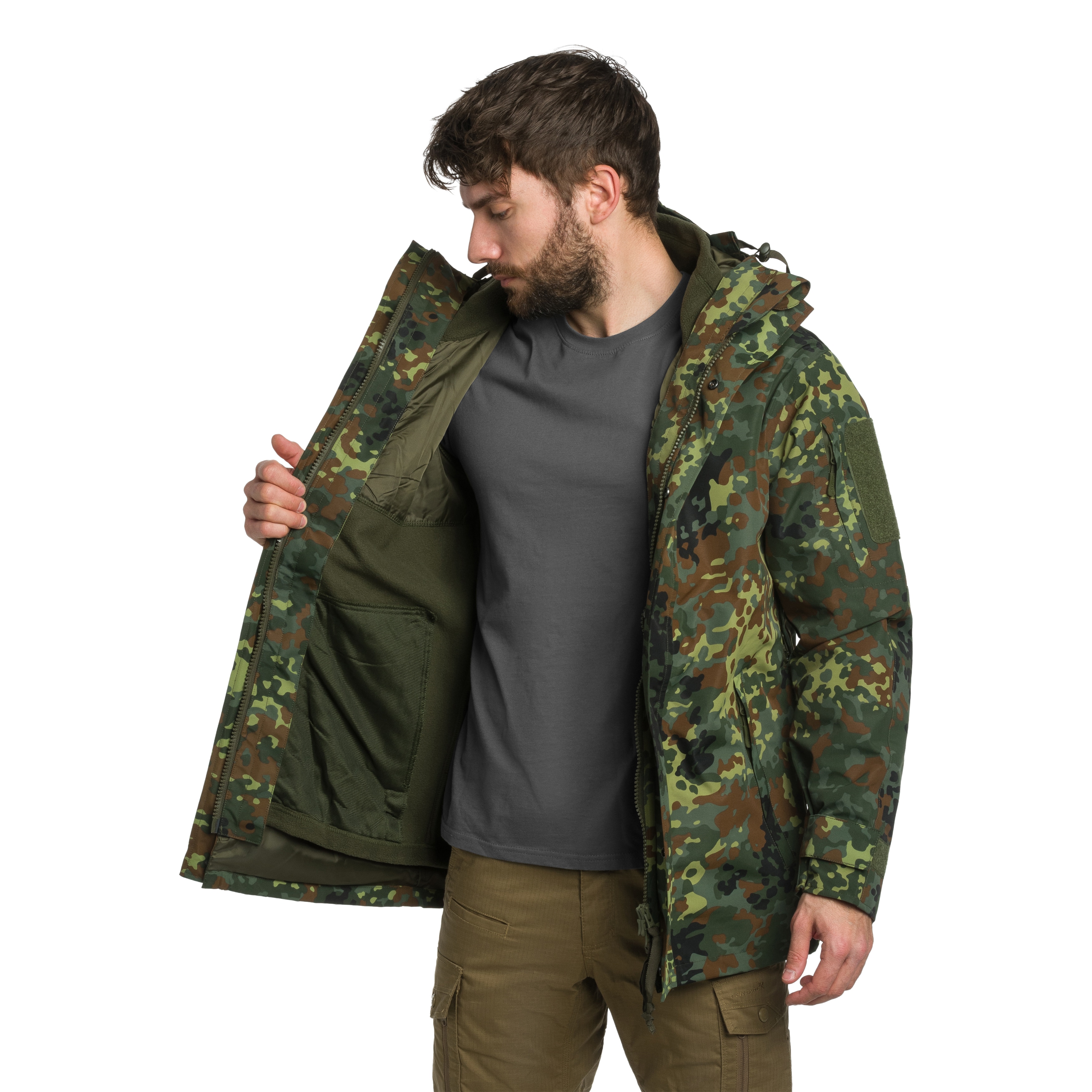 Kurtka Mil-Tec ECWCS Wet Weather Gen.II z podpinką - Flecktarn
