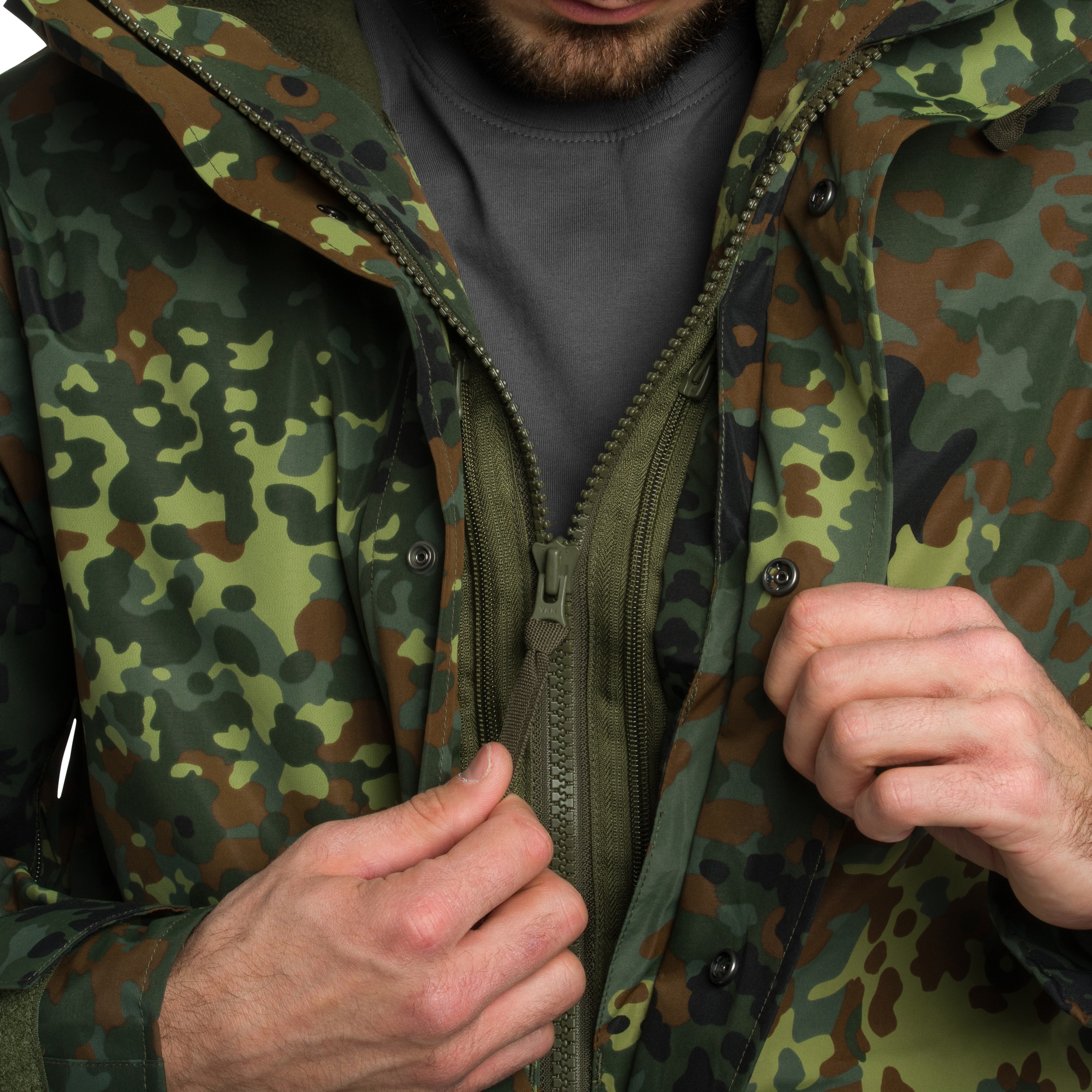 Kurtka Mil-Tec ECWCS Wet Weather Gen.II z podpinką - Flecktarn