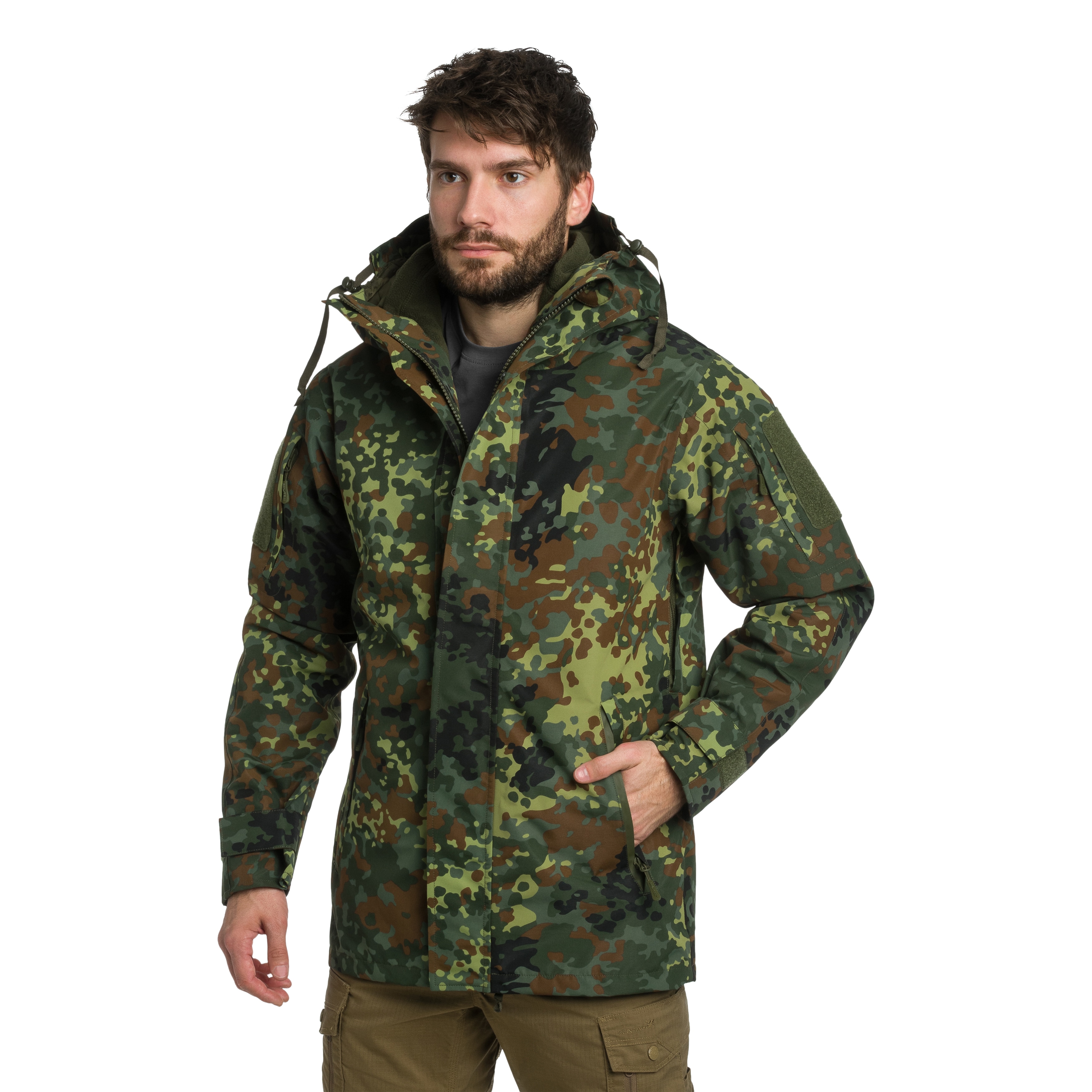 Kurtka Mil-Tec ECWCS Wet Weather Gen.II z podpinką - Flecktarn