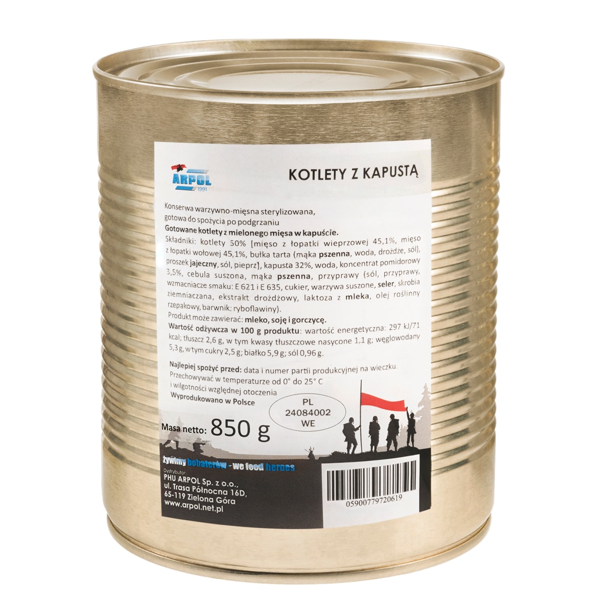 Żywność konserwowana Arpol - Kotlety z kapustą 850 g - 3 szt.