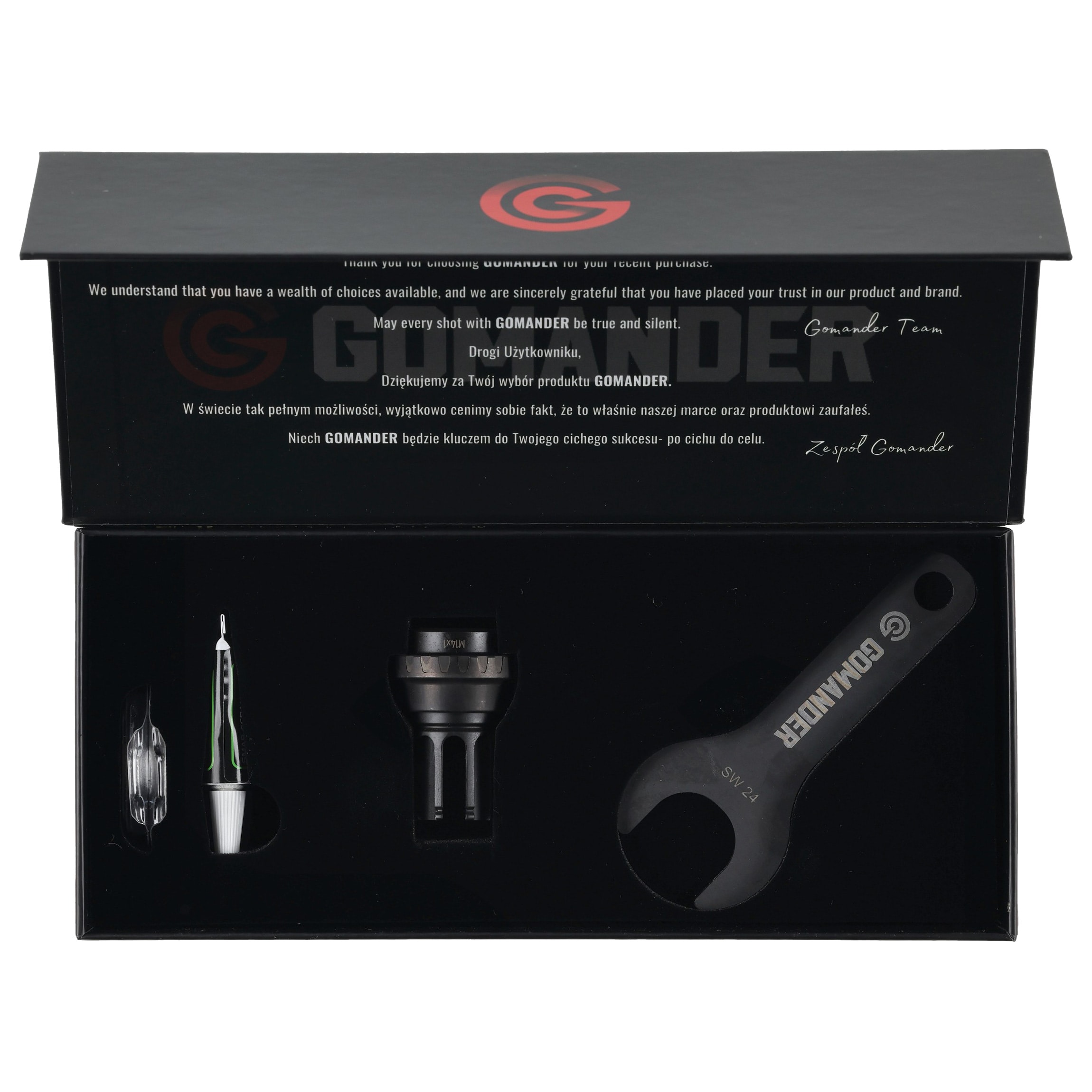 Kompensator Gomander Quadron Evo 5,56 mm M14x1 - Black