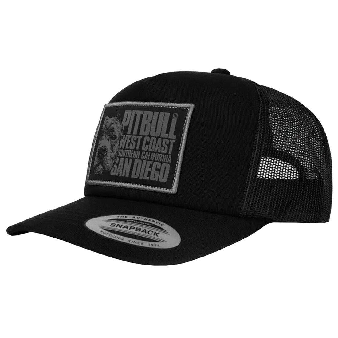Czapka z daszkiem Pitbull Snapback Trucker Blood Dog - Black