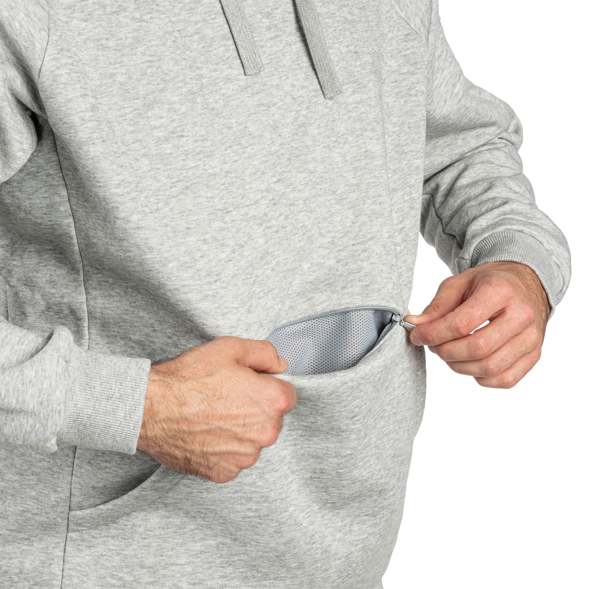 Bluza Helikon-Tex Urban Tactical Hoodie Lite Kangaroo - Light Grey Melange