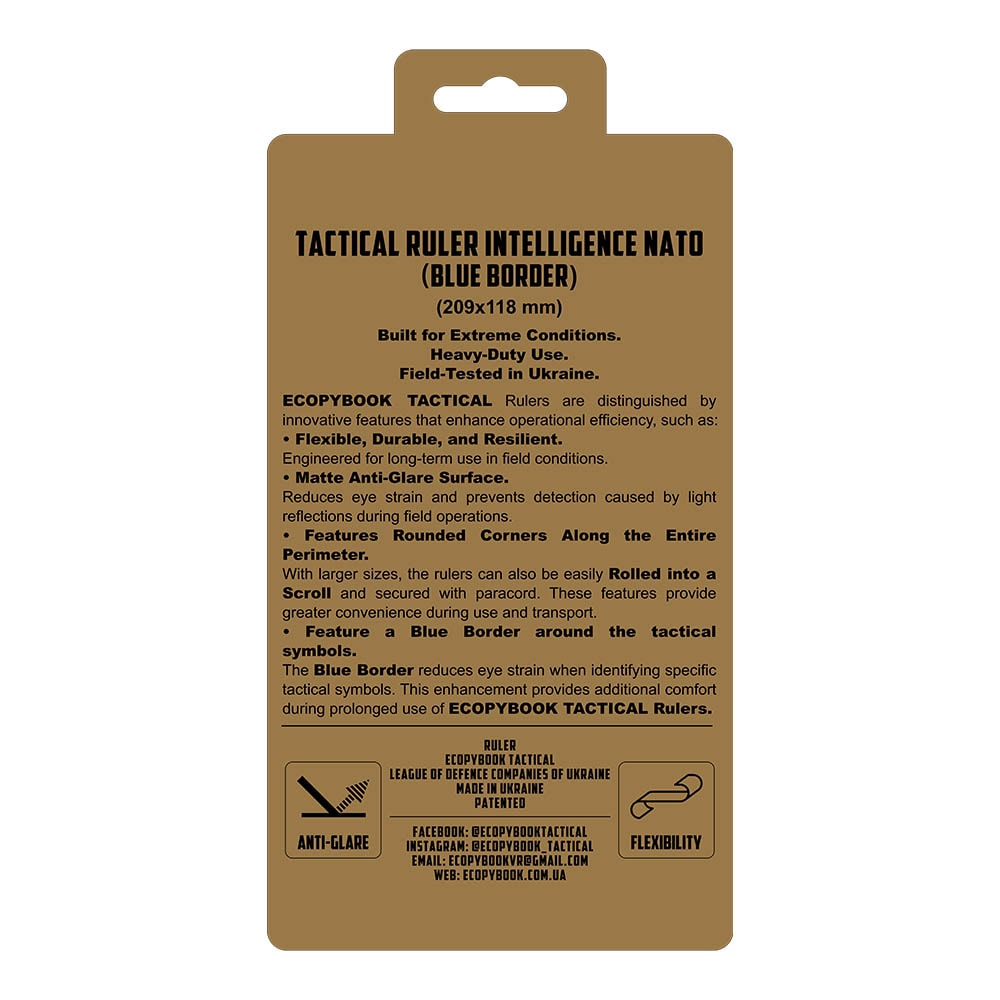 Linijka M-Tac Ecopybook Tactical Ruler Of An Intelligence Agent UA - Blue