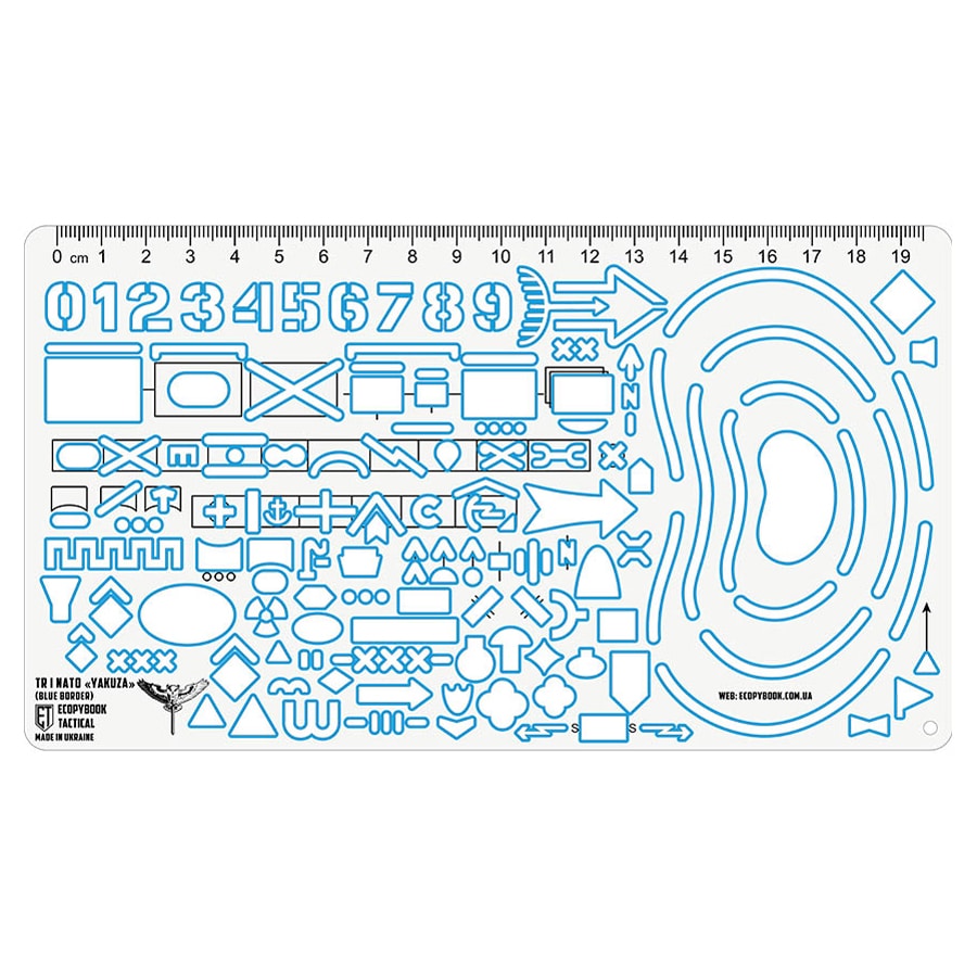 Linijka M-Tac Ecopybook Tactical Ruler Of An Intelligence Agent UA - Blue