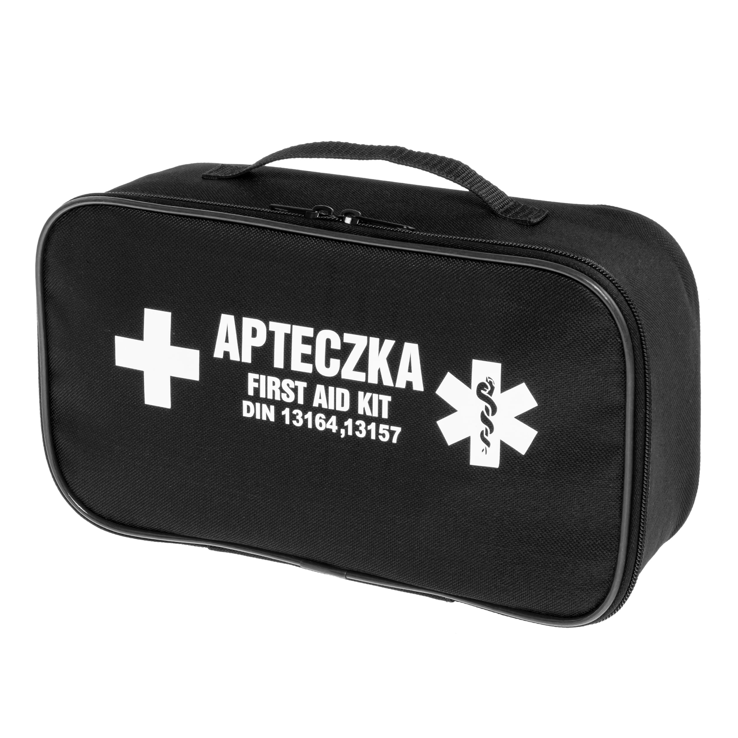 Apteczka samochodowa IEI z wyposażeniem - Czarna
