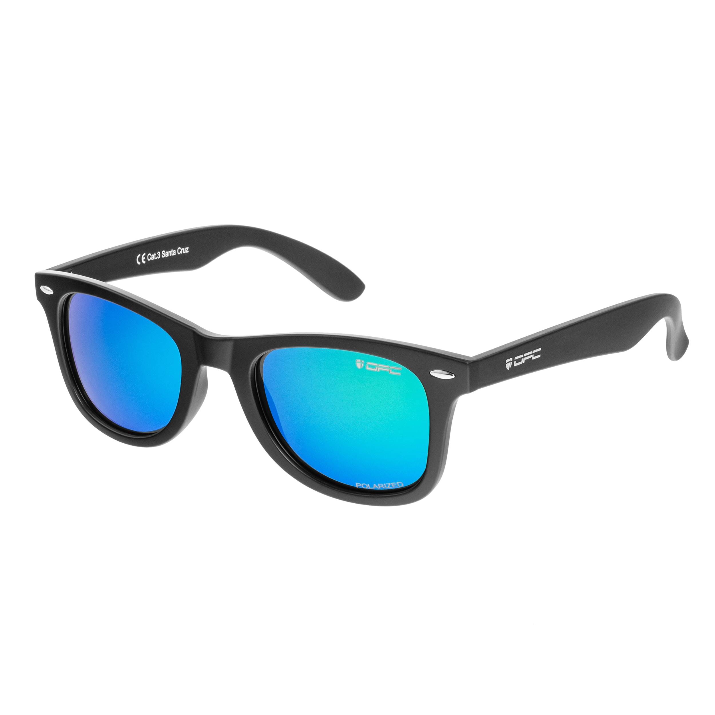 Okulary przeciwsłoneczne OPC Lifestyle Santa Cruz Matt Black/Green Revo z polaryzacją
