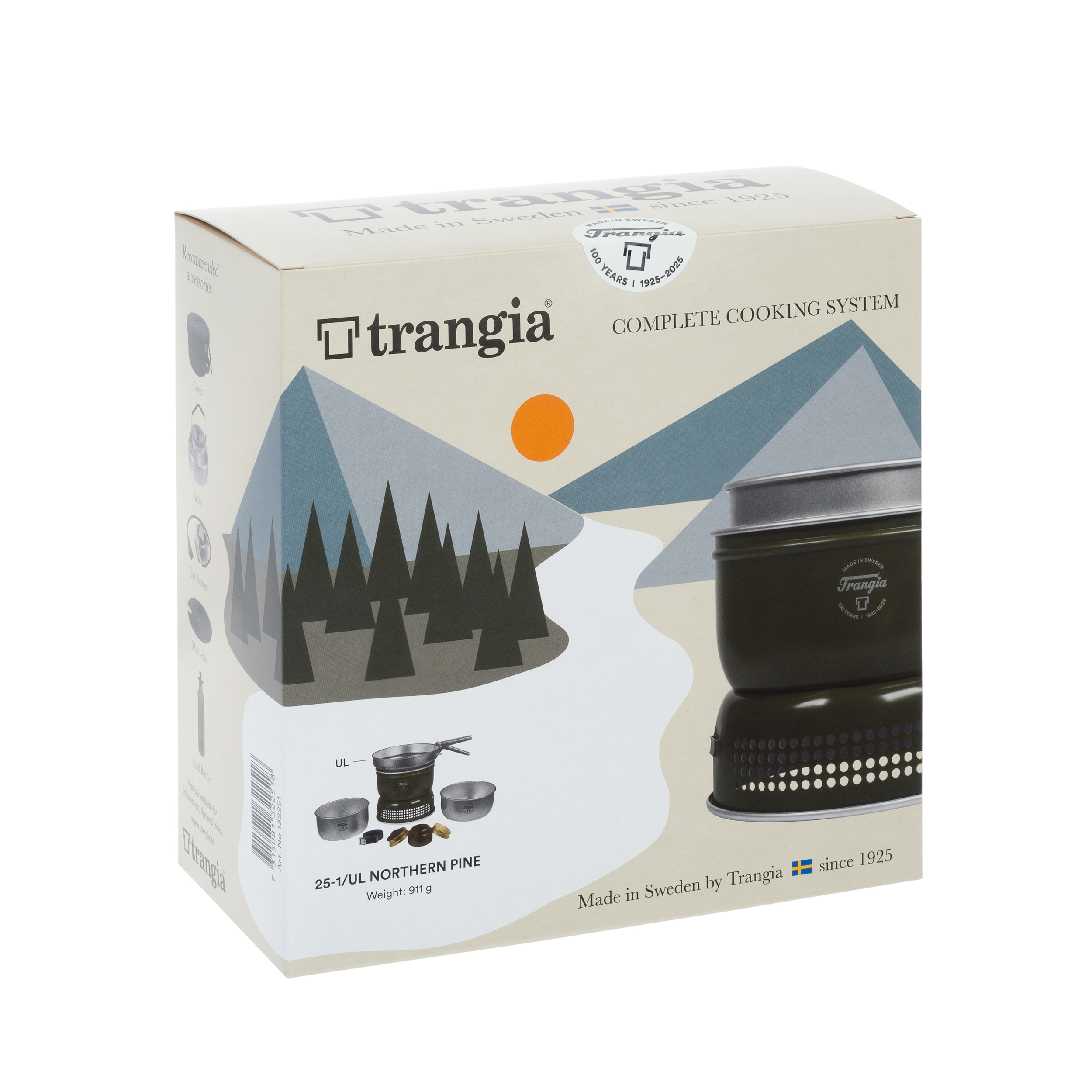 Набір посуду та туристичної плити Trangia Stove 25-1 UL - Northern Pine