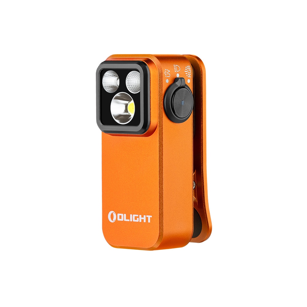 Latarka akumulatorowa Olight Oclip Pro S Orange - 600 lumenów