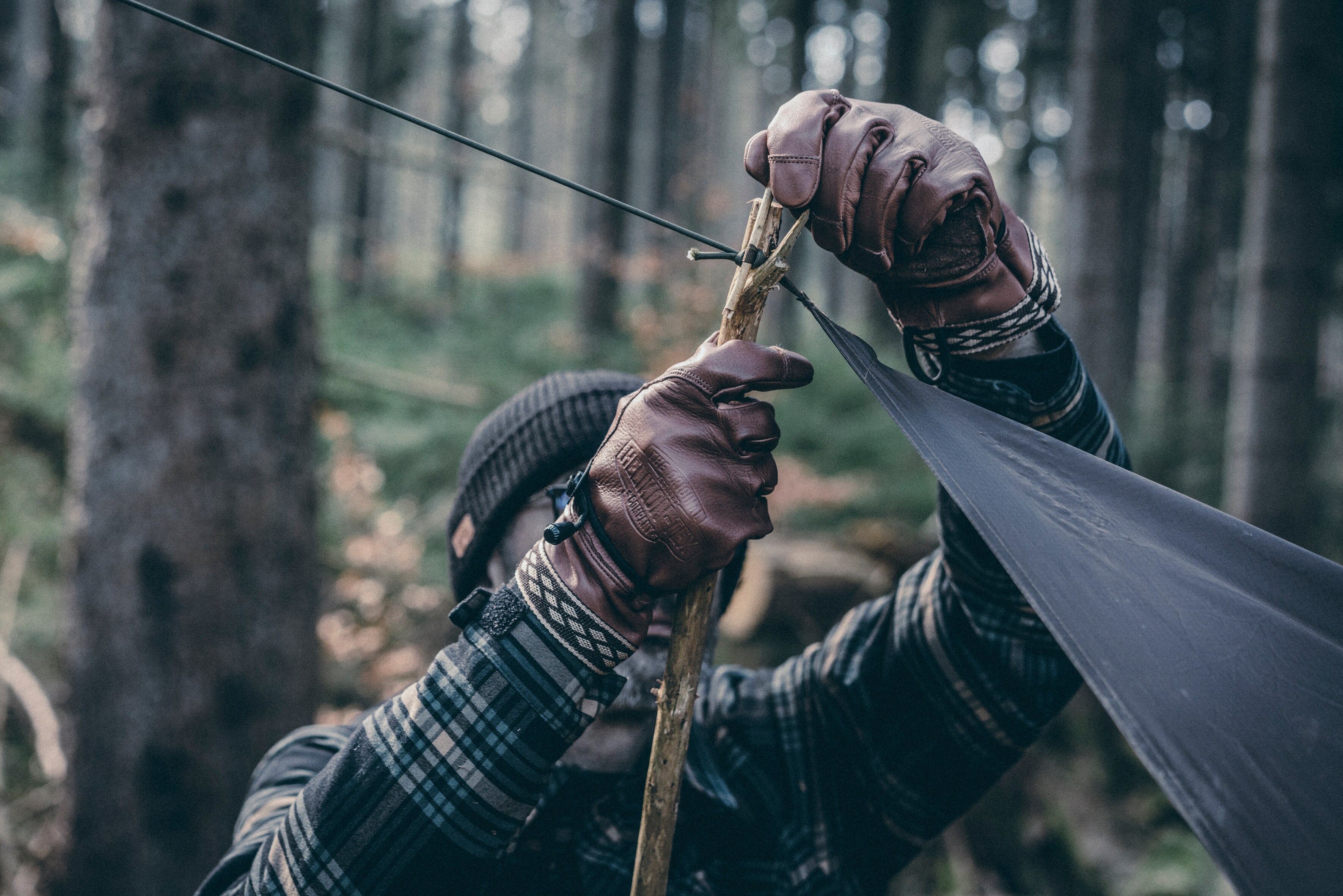 Płachta biwakowa Helikon-Tex Supertarp Small Spark Resistant - Black