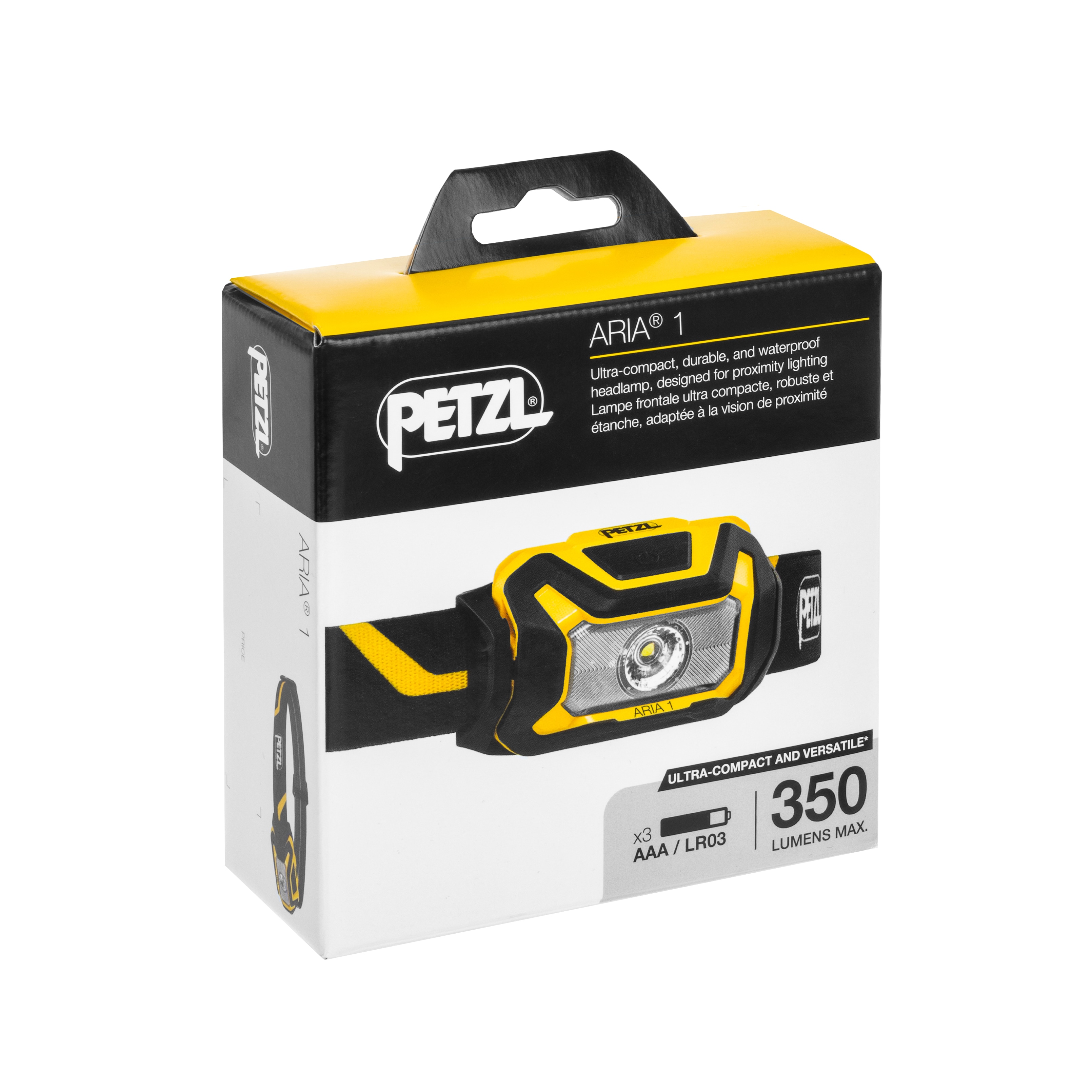 Latarka czołowa Petzl Aria 1 New Black/Yellow - 350 lumenów