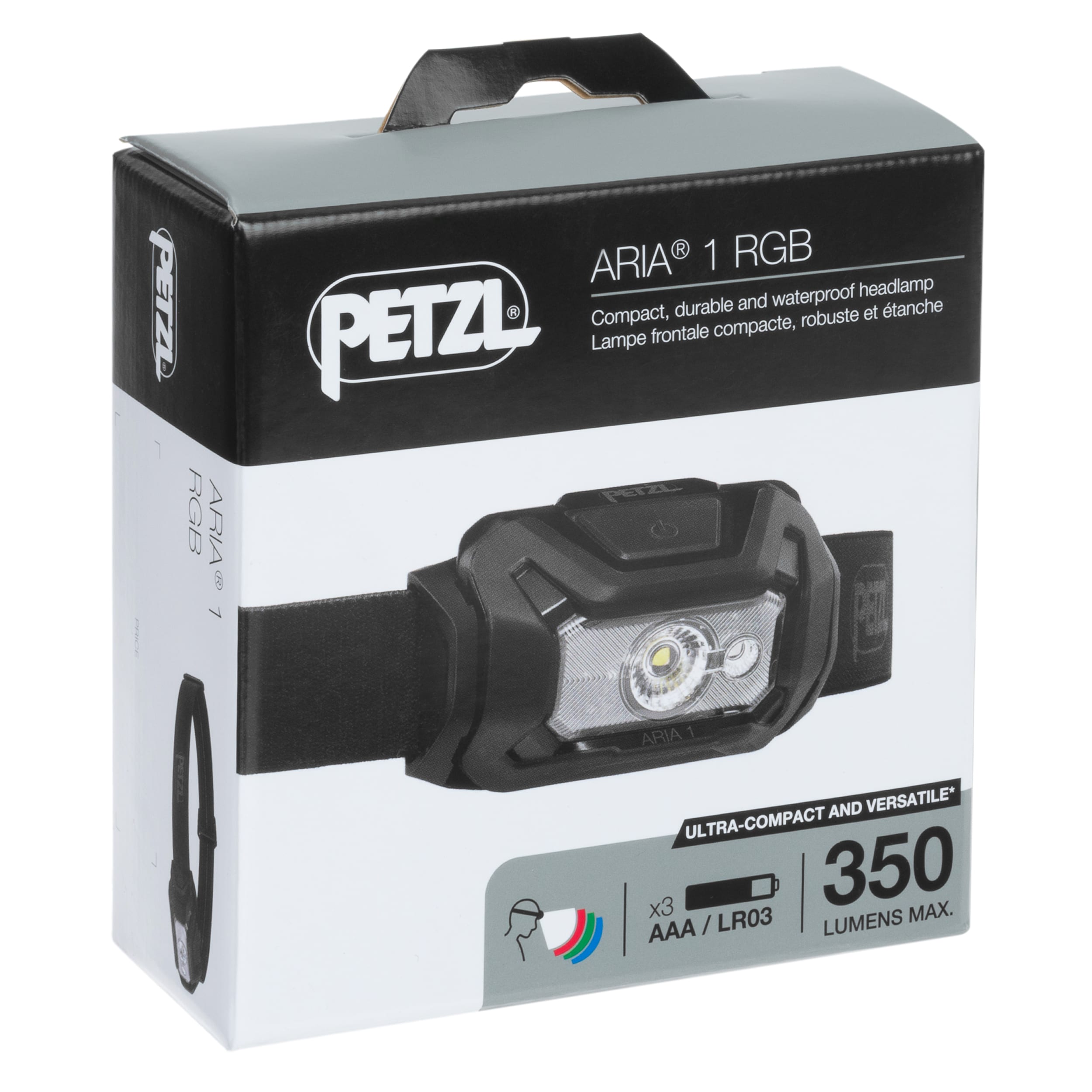 Latarka czołowa Petzl Aria 1 RGB Black - 350 lumenów