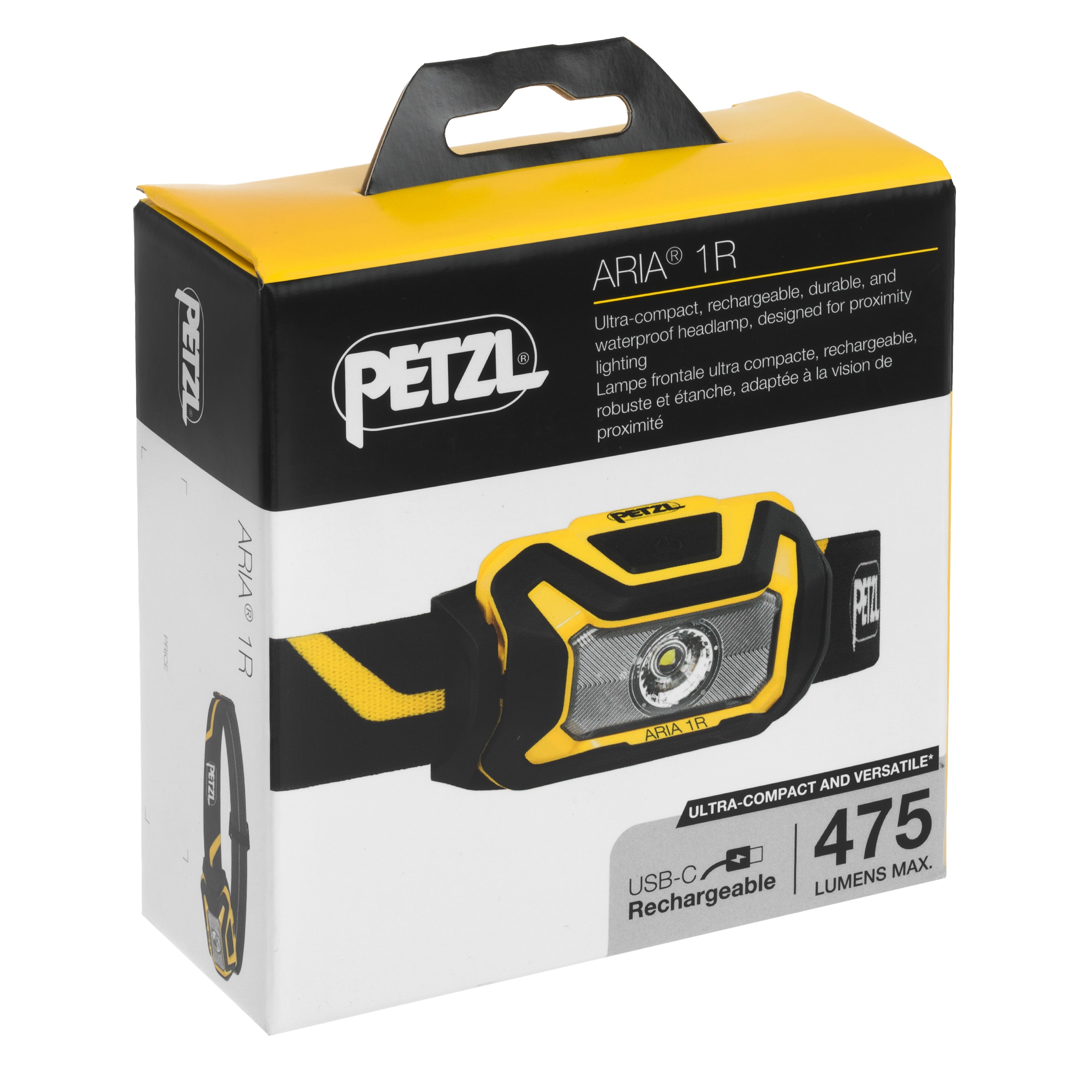 Налобний ліхтарик Petzl Aria 1 Black/Yellow - 475 люменів