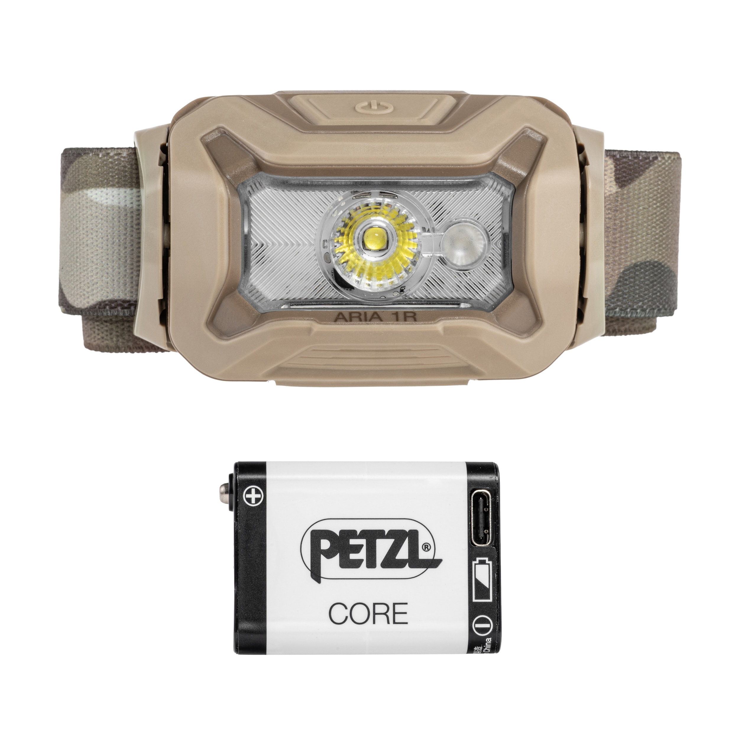 Latarka czołowa Petzl Aria 1R RGB Camo - 475 lumenów