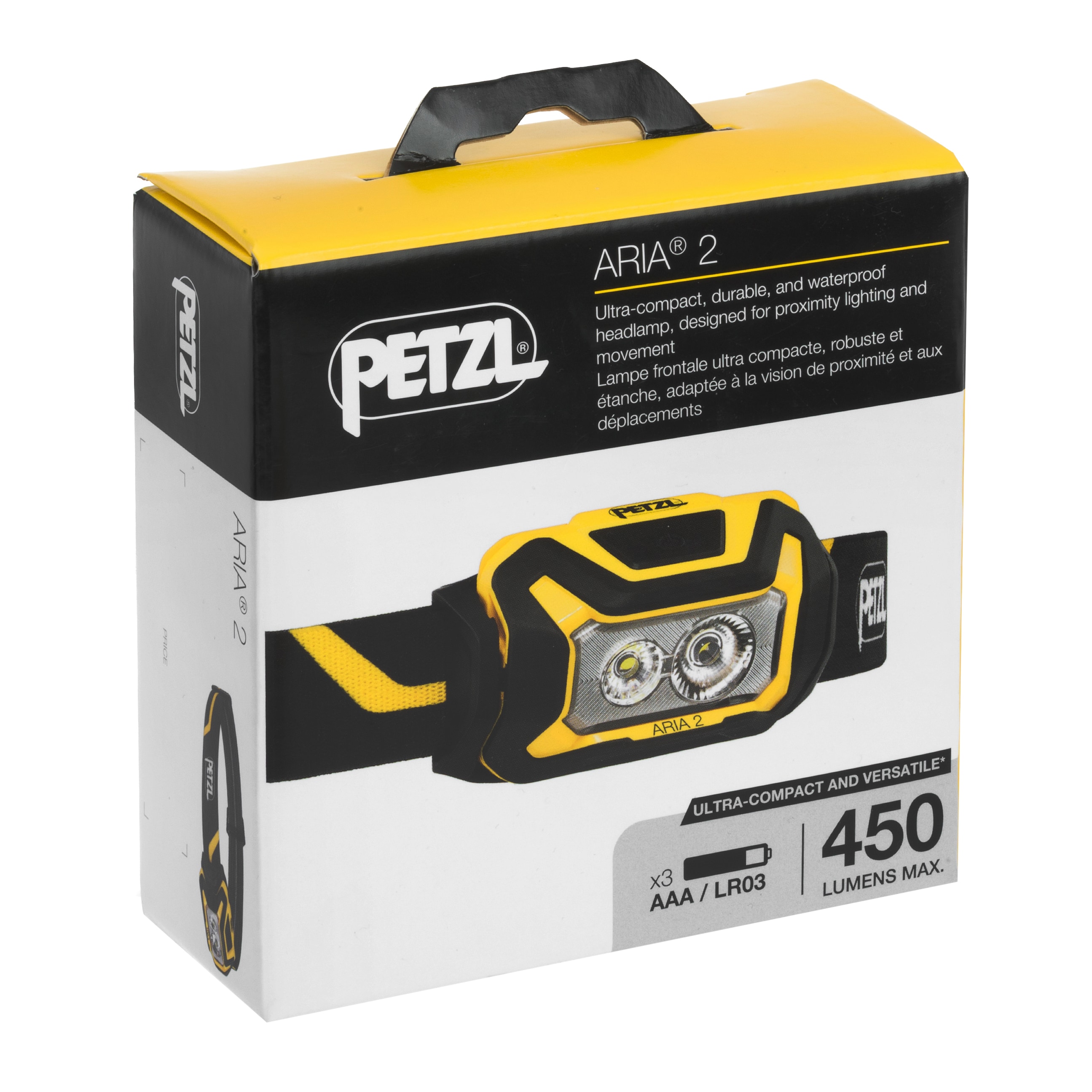 Latarka czołowa Petzl Aria 2 Black/Yellow - 625 lumenów