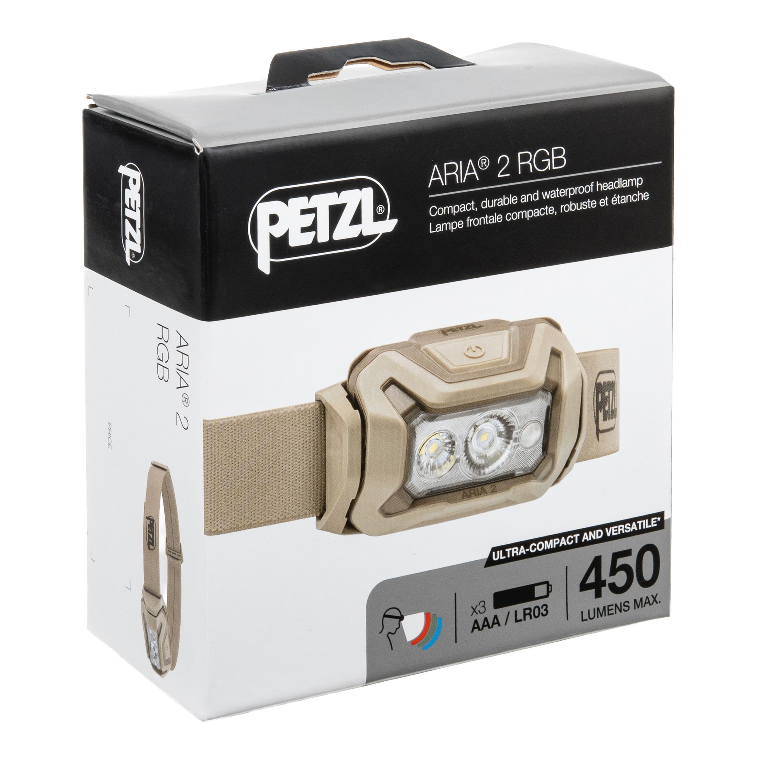 Налобний ліхтарик Petzl Aria 2 RGB New Tan  - 450 люменів
