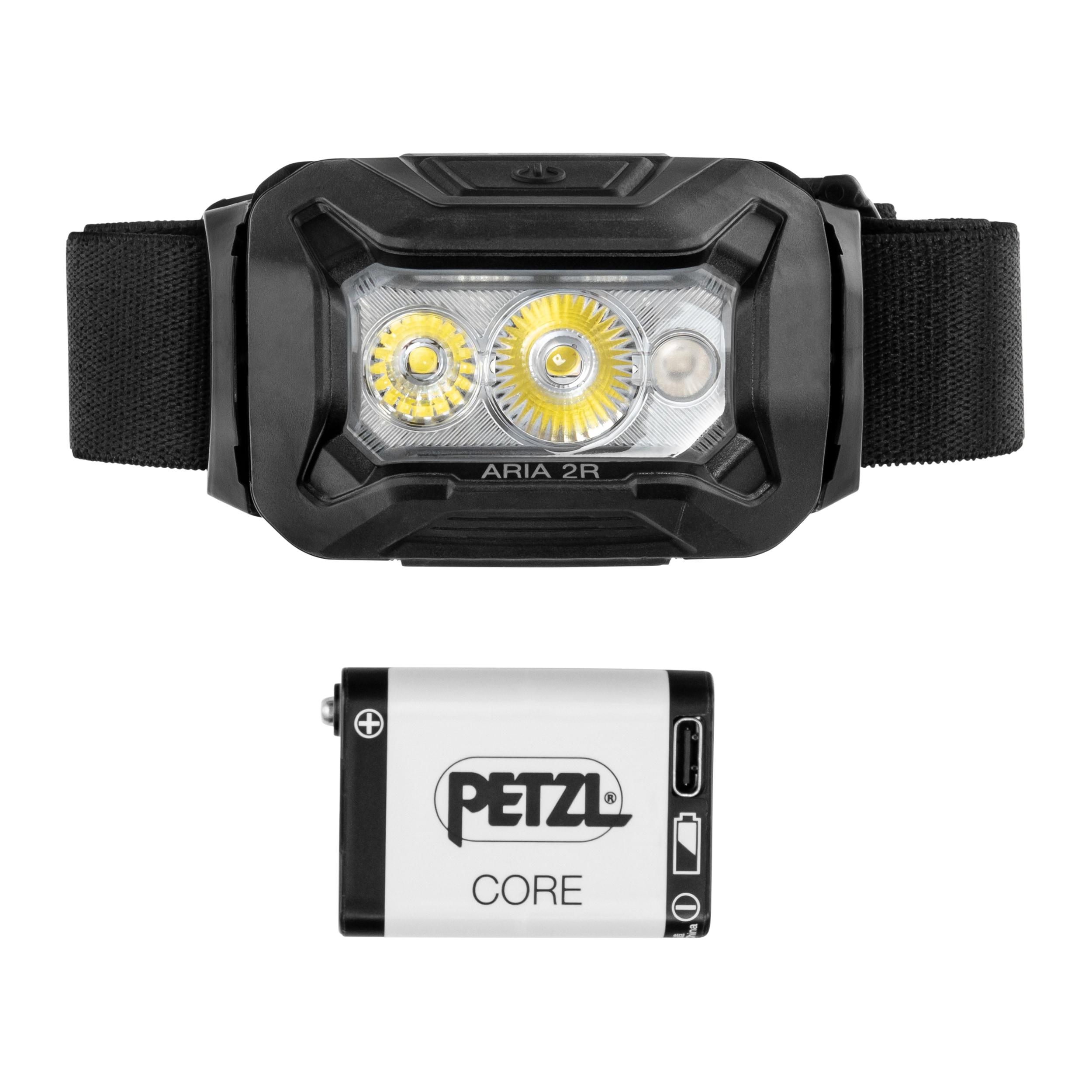 Latarka czołowa Petzl Aria 2R RGB Black - 625 lumenów