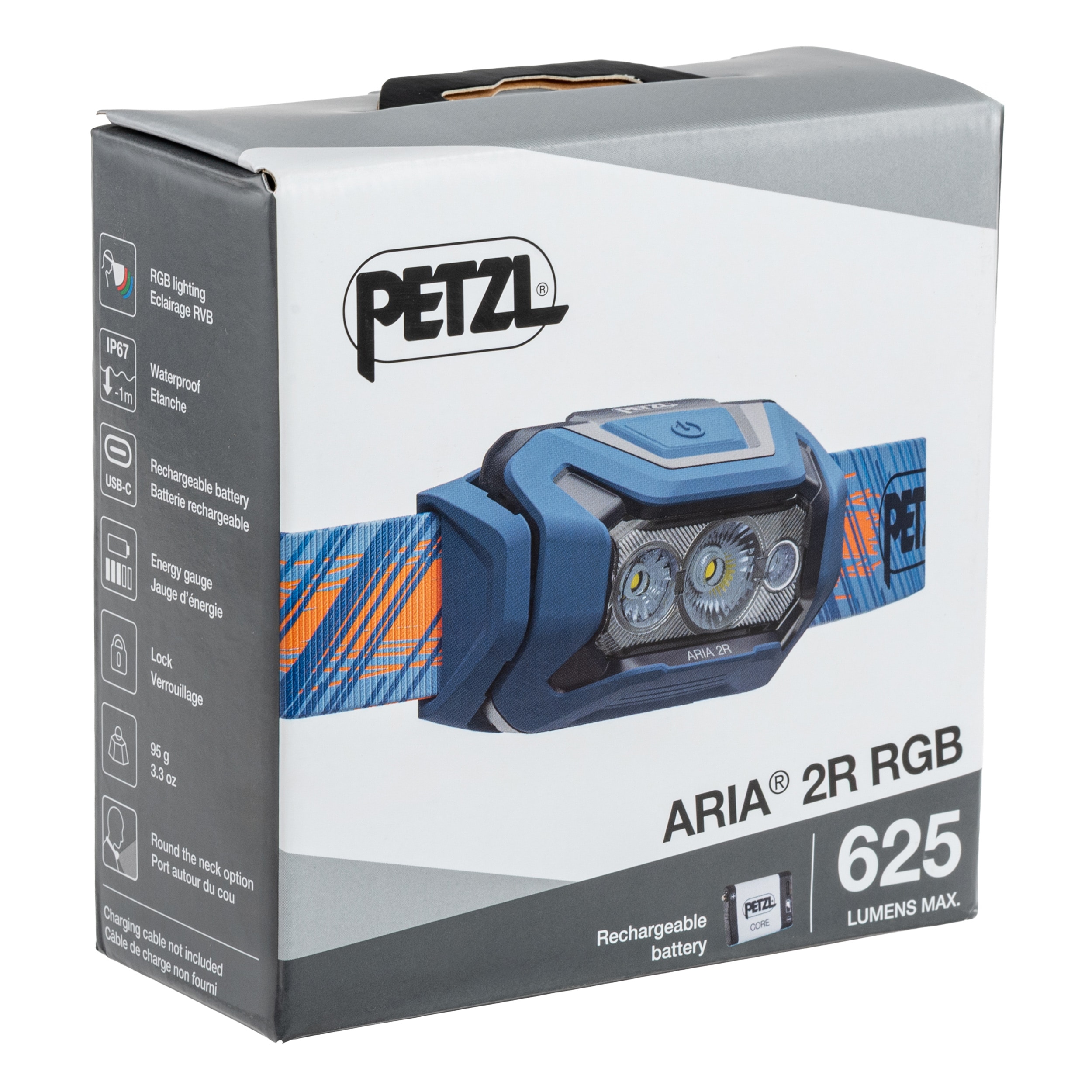 Latarka czołowa Petzl Aria 2R RGB Blue - 625 lumenów
