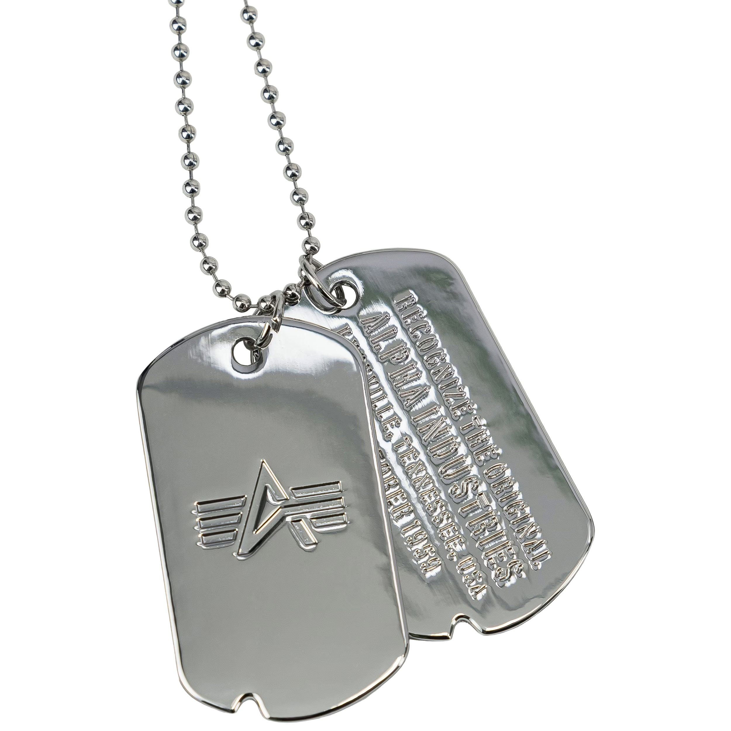 Nieśmiertelnik Alpha Industries Dog Tag Necklace - Silver