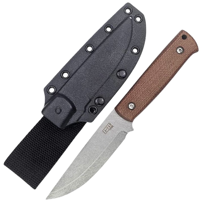 Ніж Za-Pas Biwi BW10 Micarta Stonewash - Brown