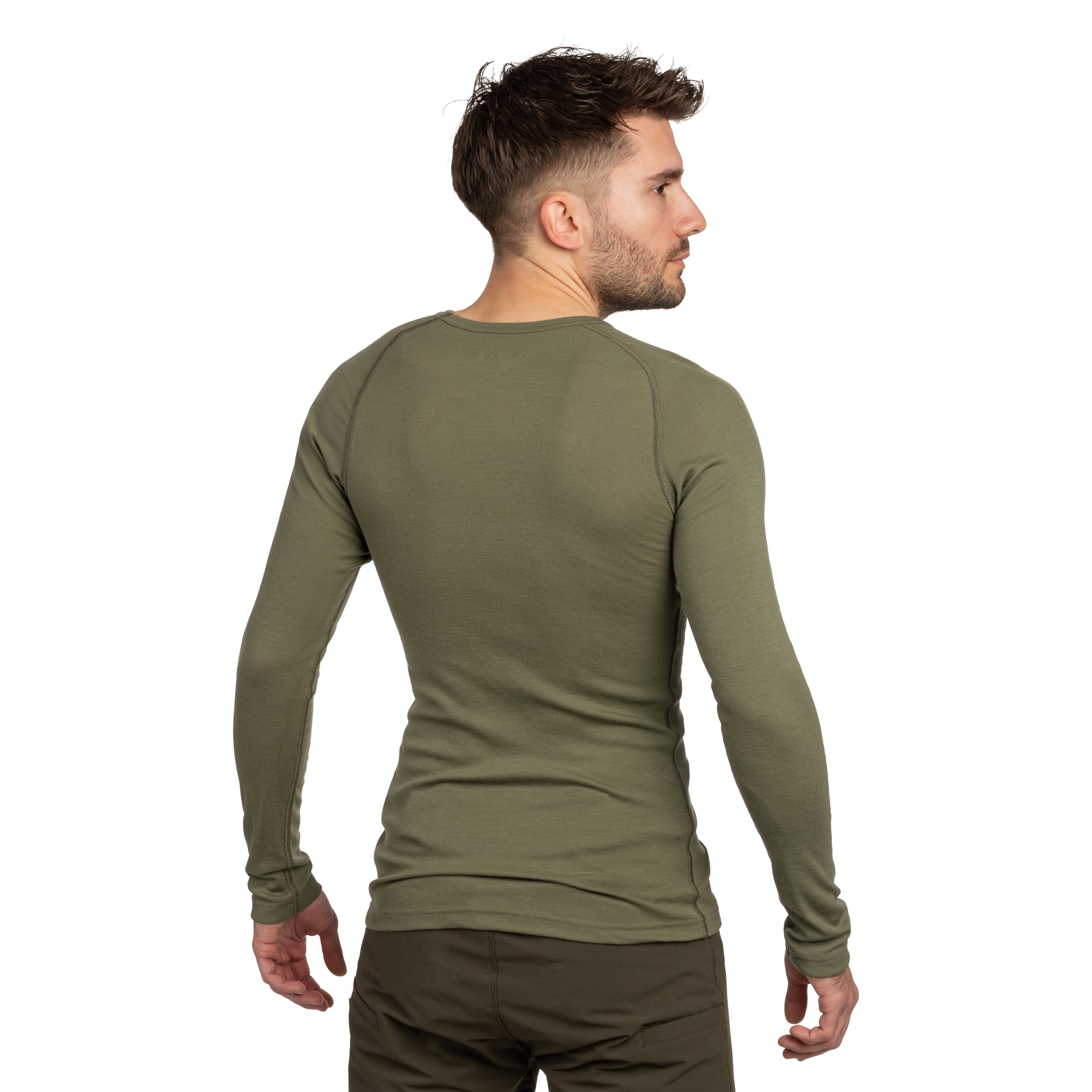 Koszulka termoaktywna Devold Lauparen Merino Base Long Sleeve - Olive