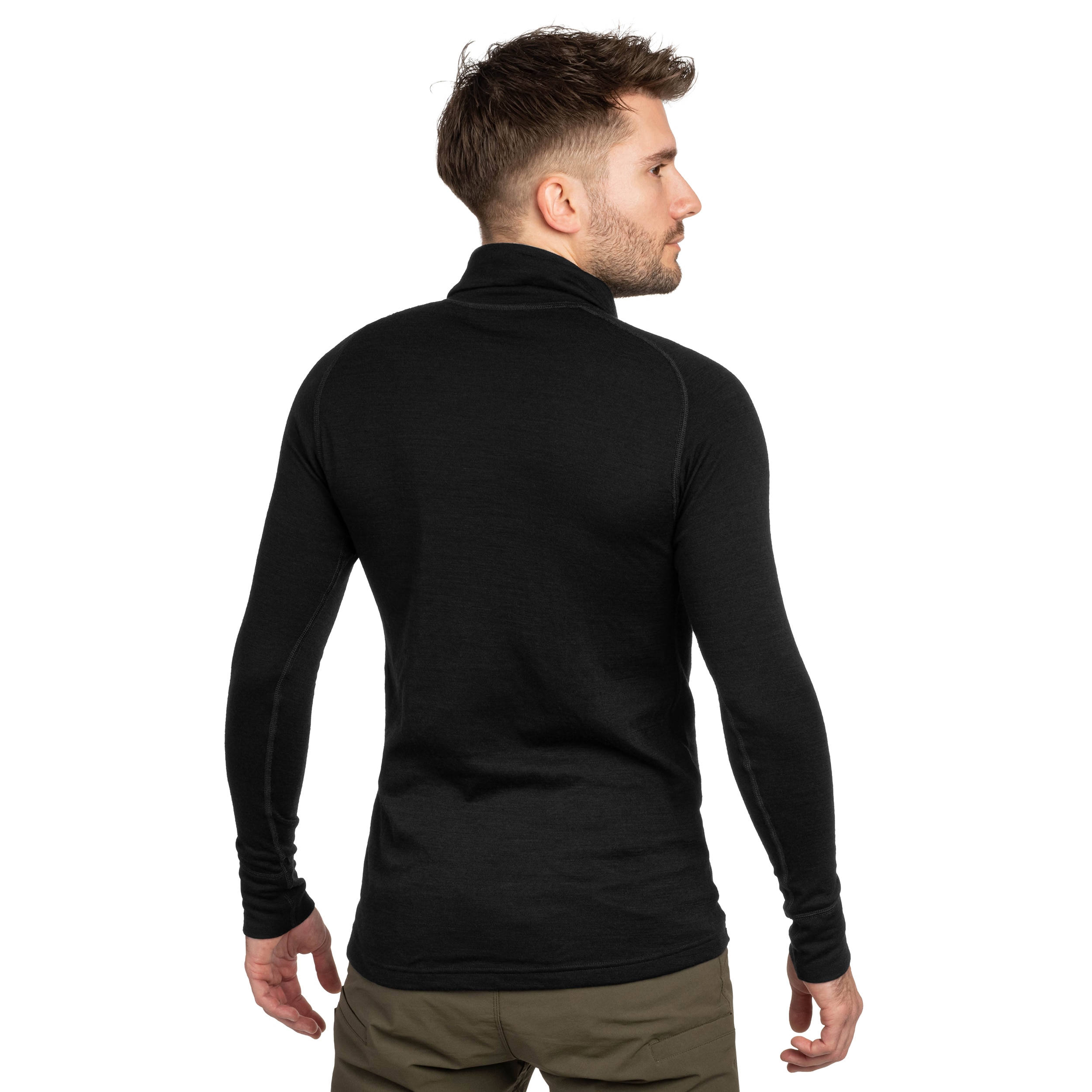 Koszulka termoaktywna Devold Duo Active Merino Zip Neck - Black