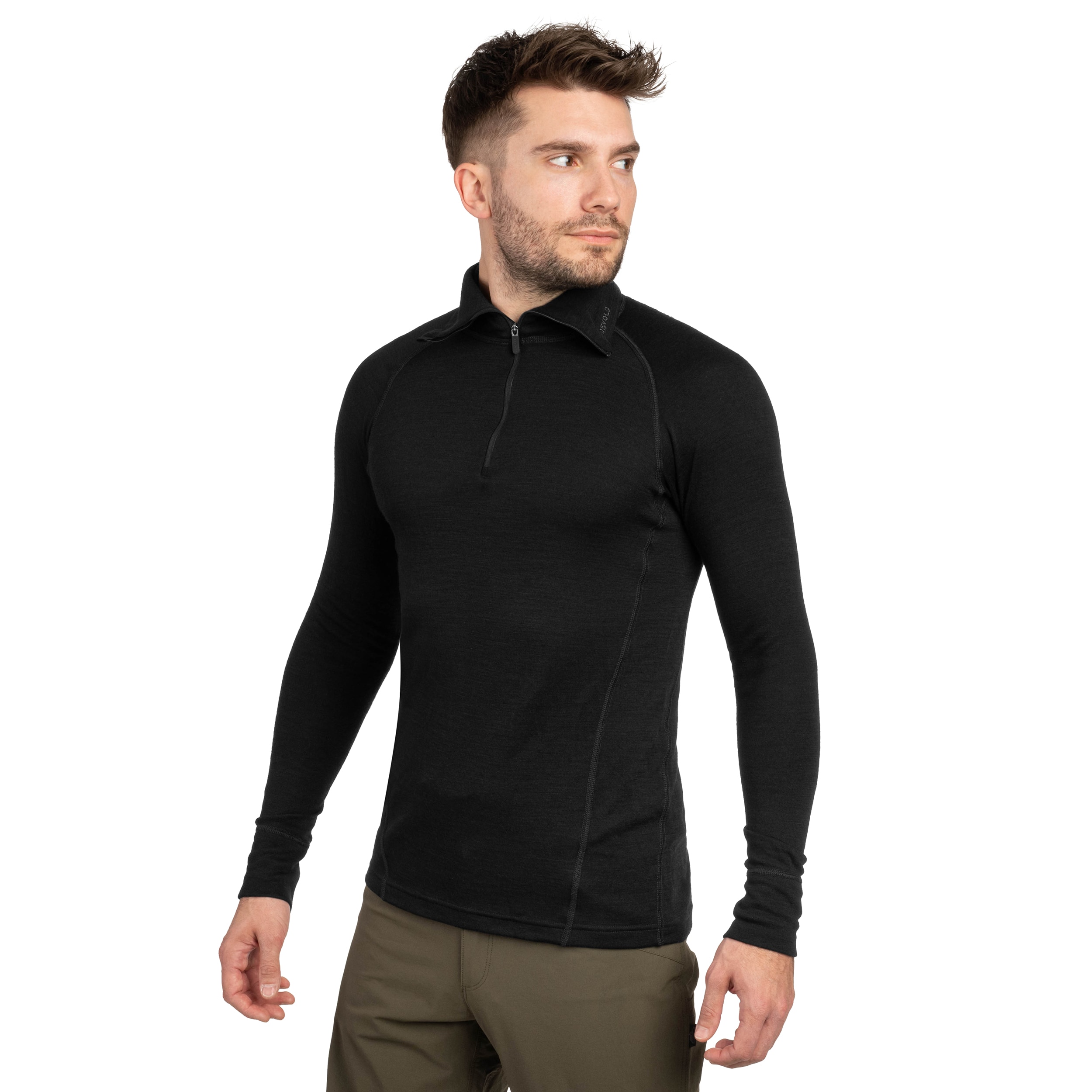 Koszulka termoaktywna Devold Duo Active Merino Zip Neck - Black