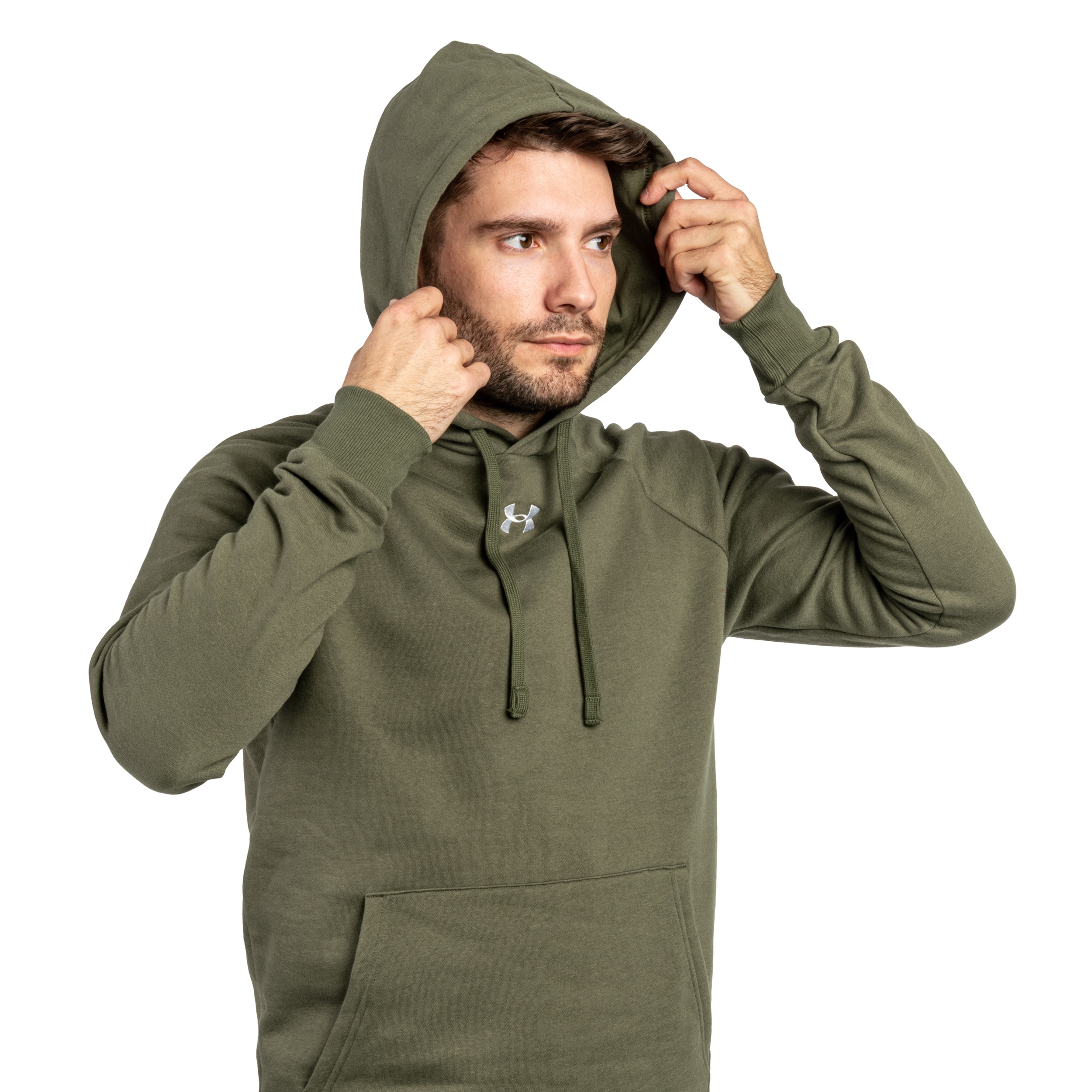 Bluza Under Armour Rival Fleece - Marine OD Green/White