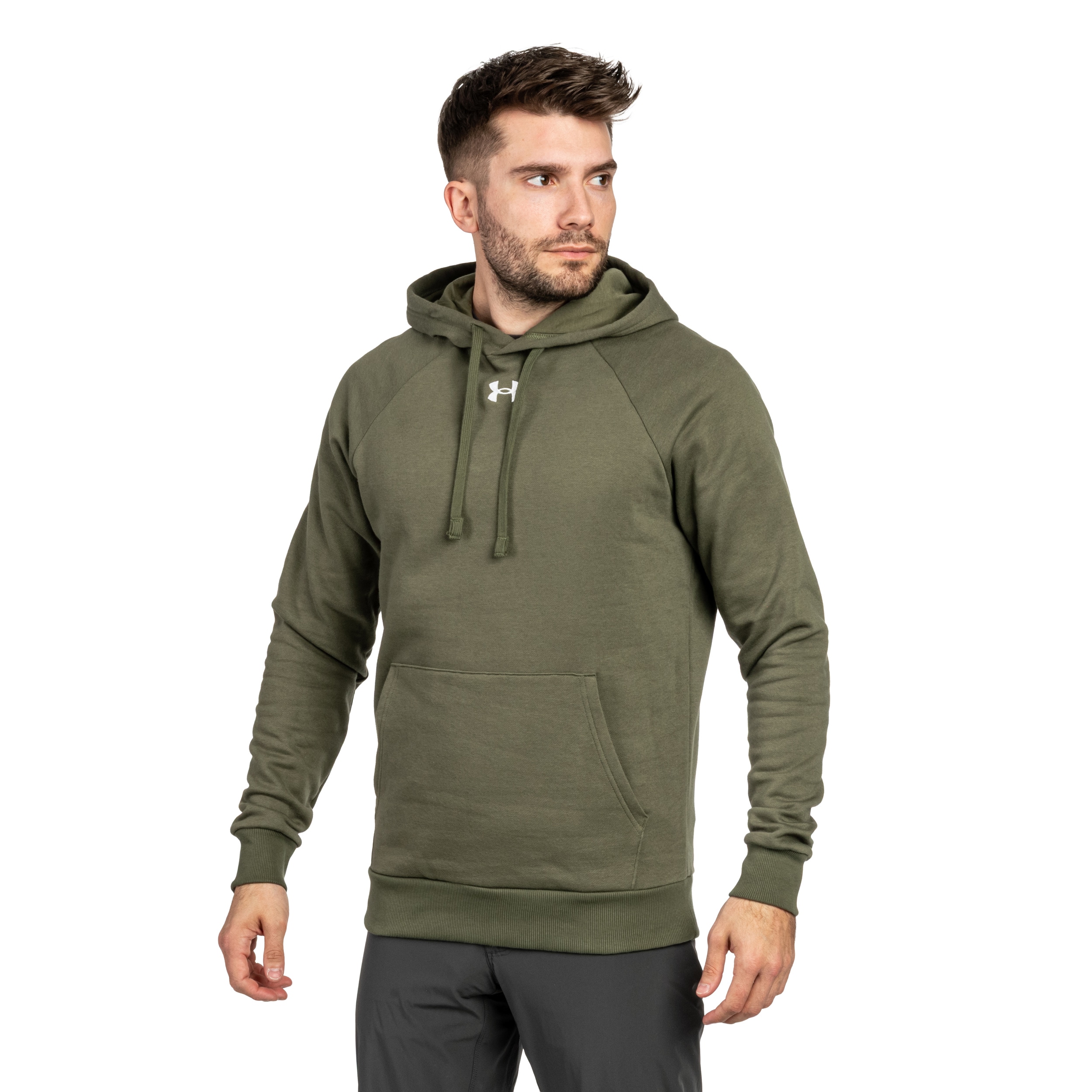 Bluza Under Armour Rival Fleece - Marine OD Green/White