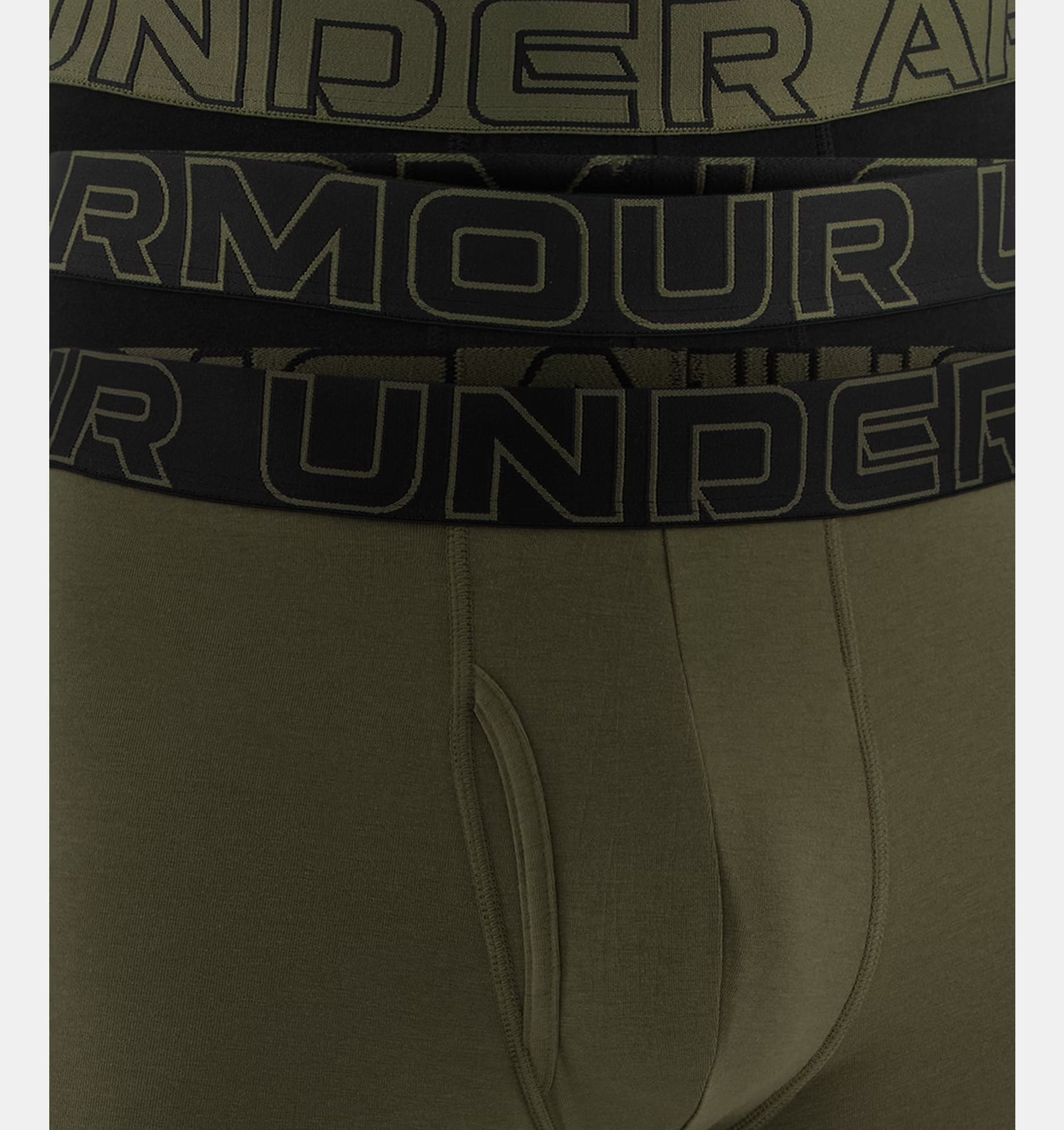 Bokserki Under Armour Performance Cotton Boxerjock Black/Marine OD Green - 3 pary