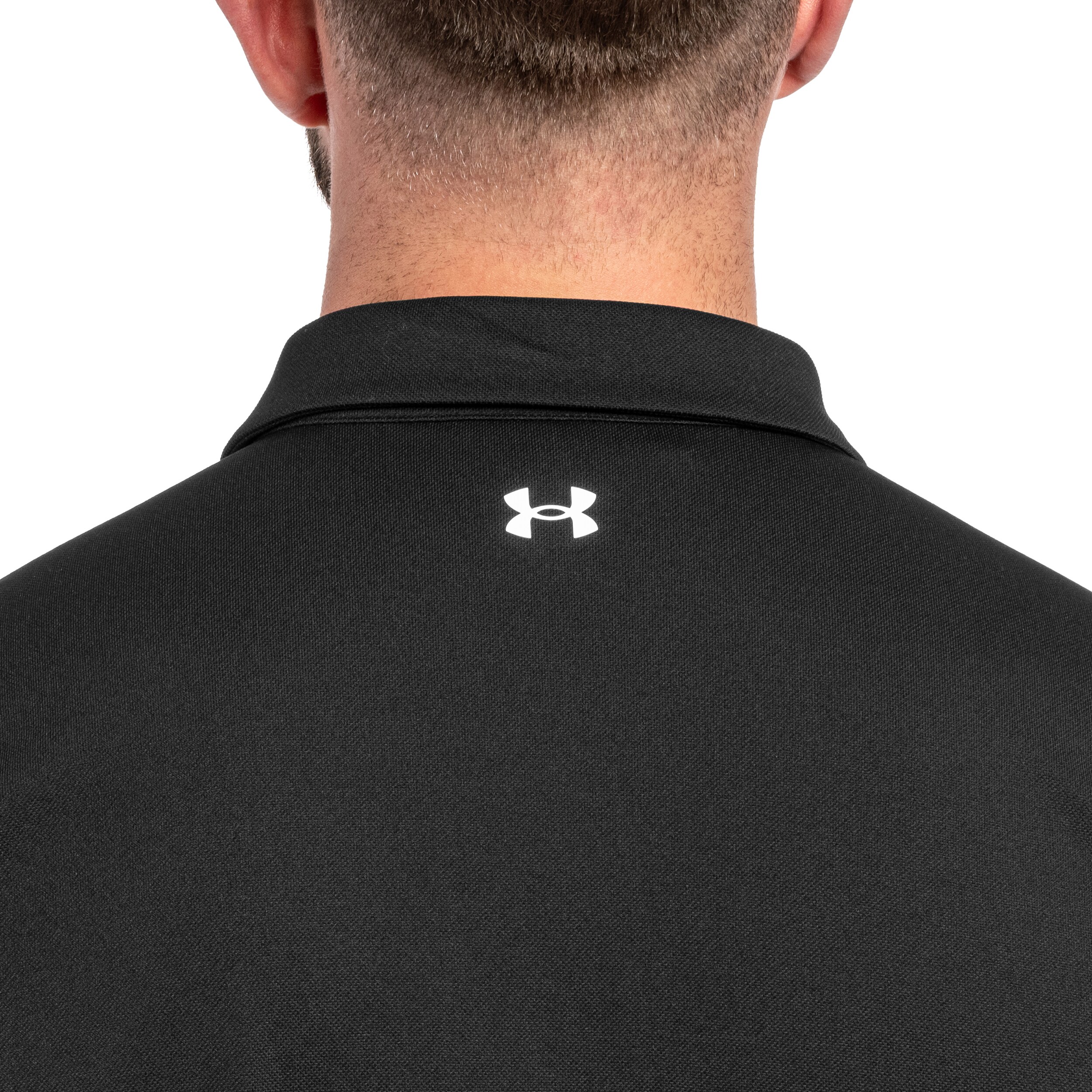 Under Armour Tee To Green Pique Thermal Polo Shirt - Black/White