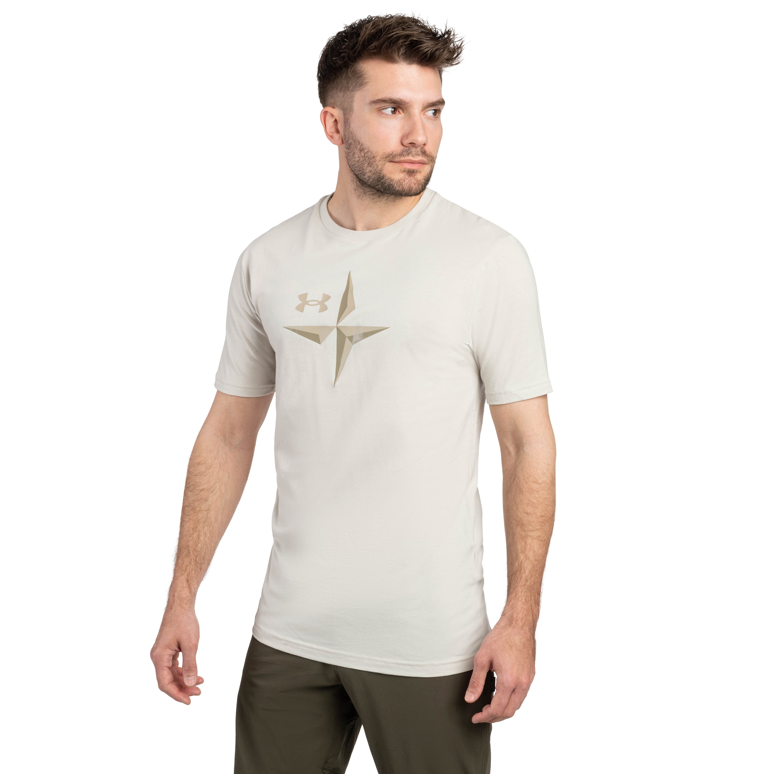 Koszulka T-shirt Under Armour Explor Graphic - Summit White/City Khaki
