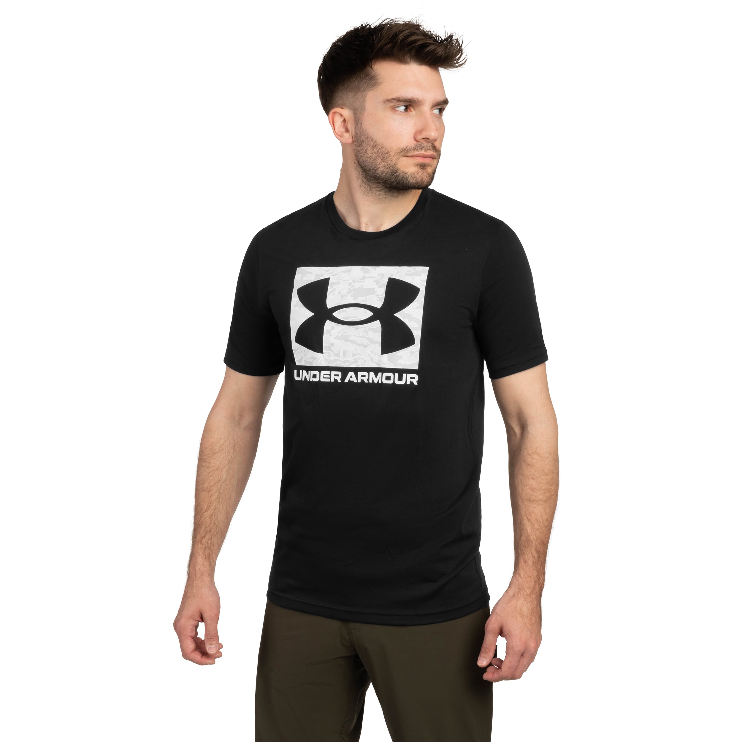 Koszulka T-shirt Under Armour UA ABC Camo Boxed Logo - Black/White
