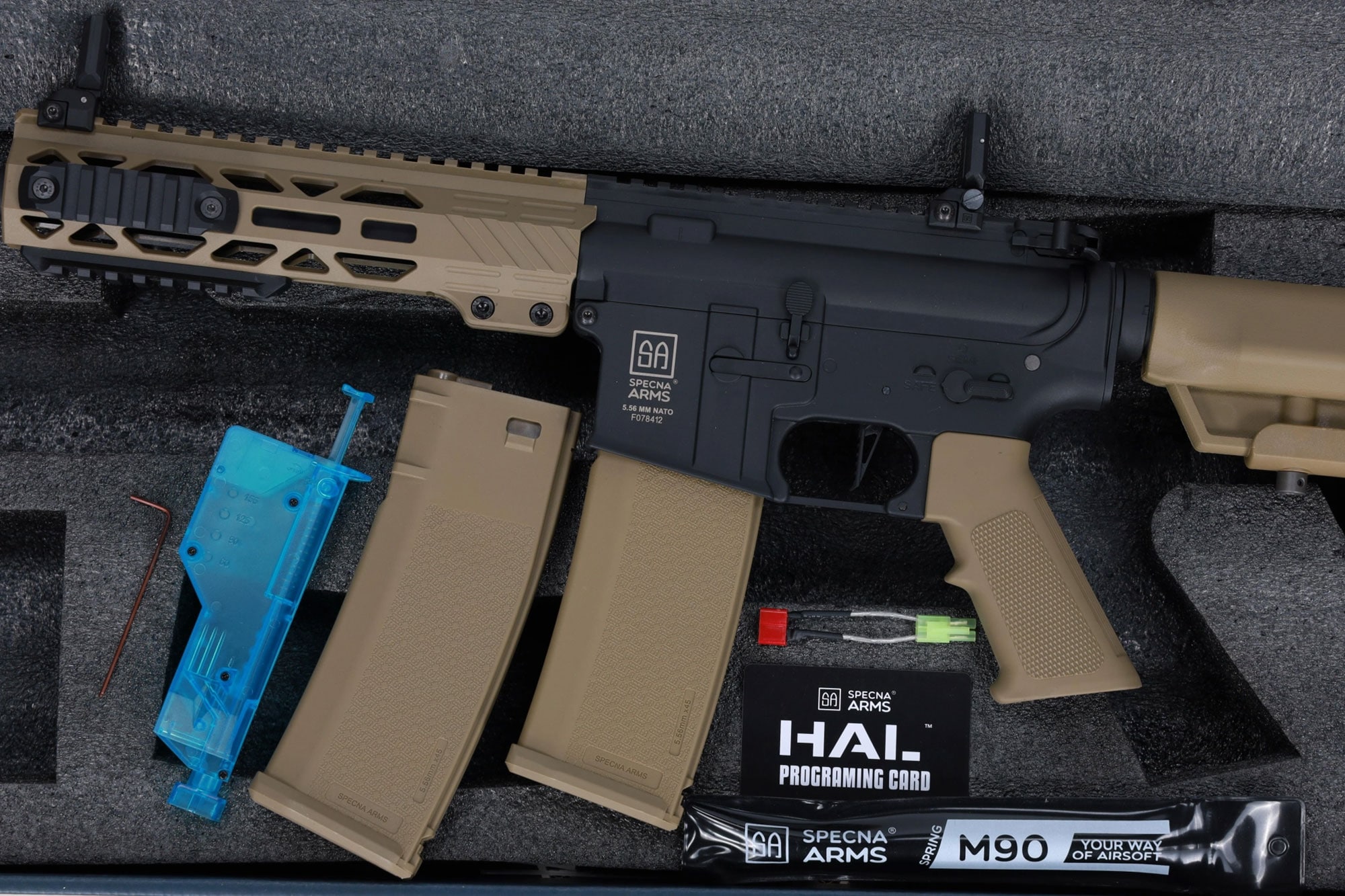 Karabinek szturmowy AEG Specna Arms SA-F08 Flex BLDC HAL ETU Gen. 2 - Half-Tan