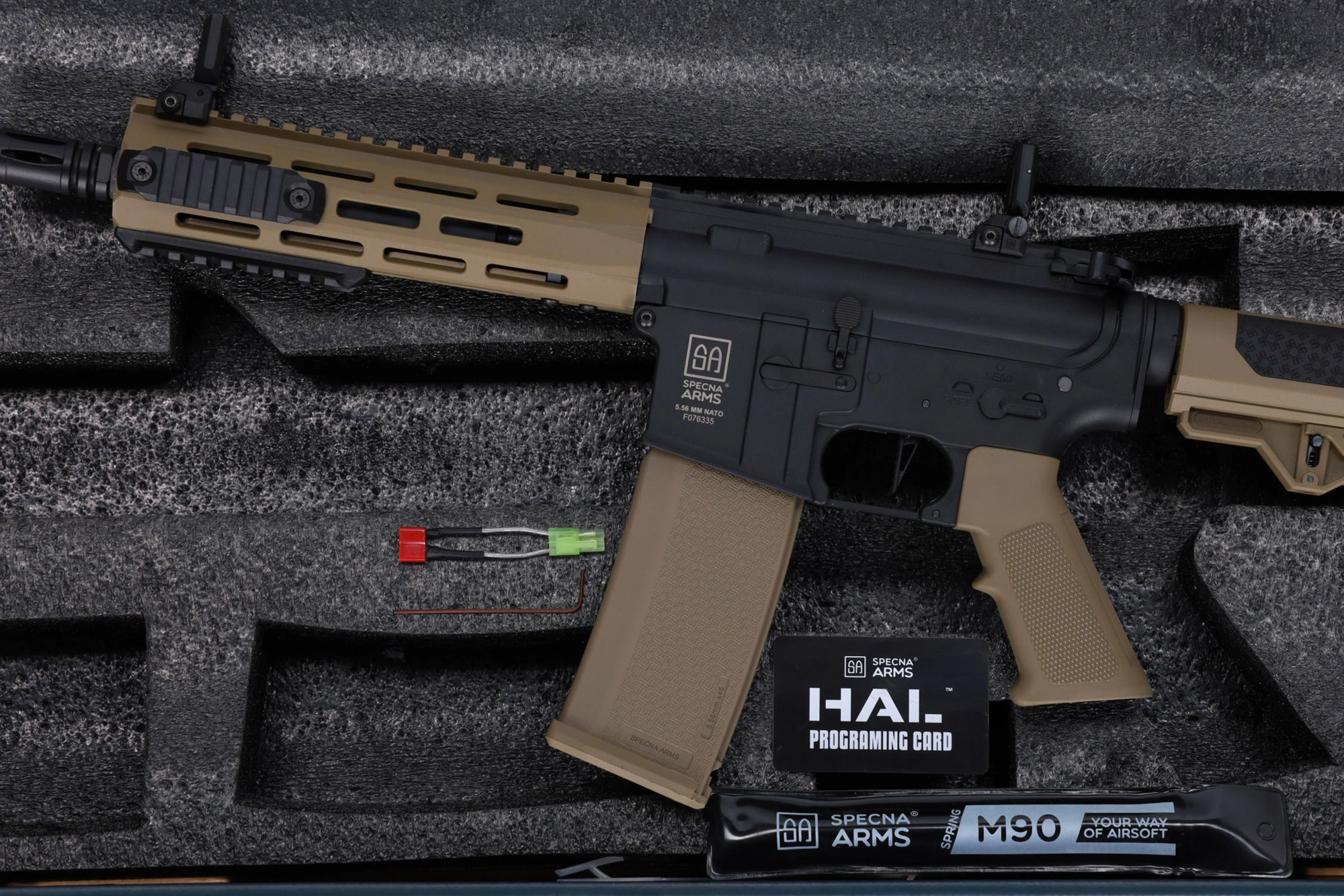 Karabinek szturmowy AEG Specna Arms SA-F14 Flex HAL ETU Gen. 2 - Half-Tan