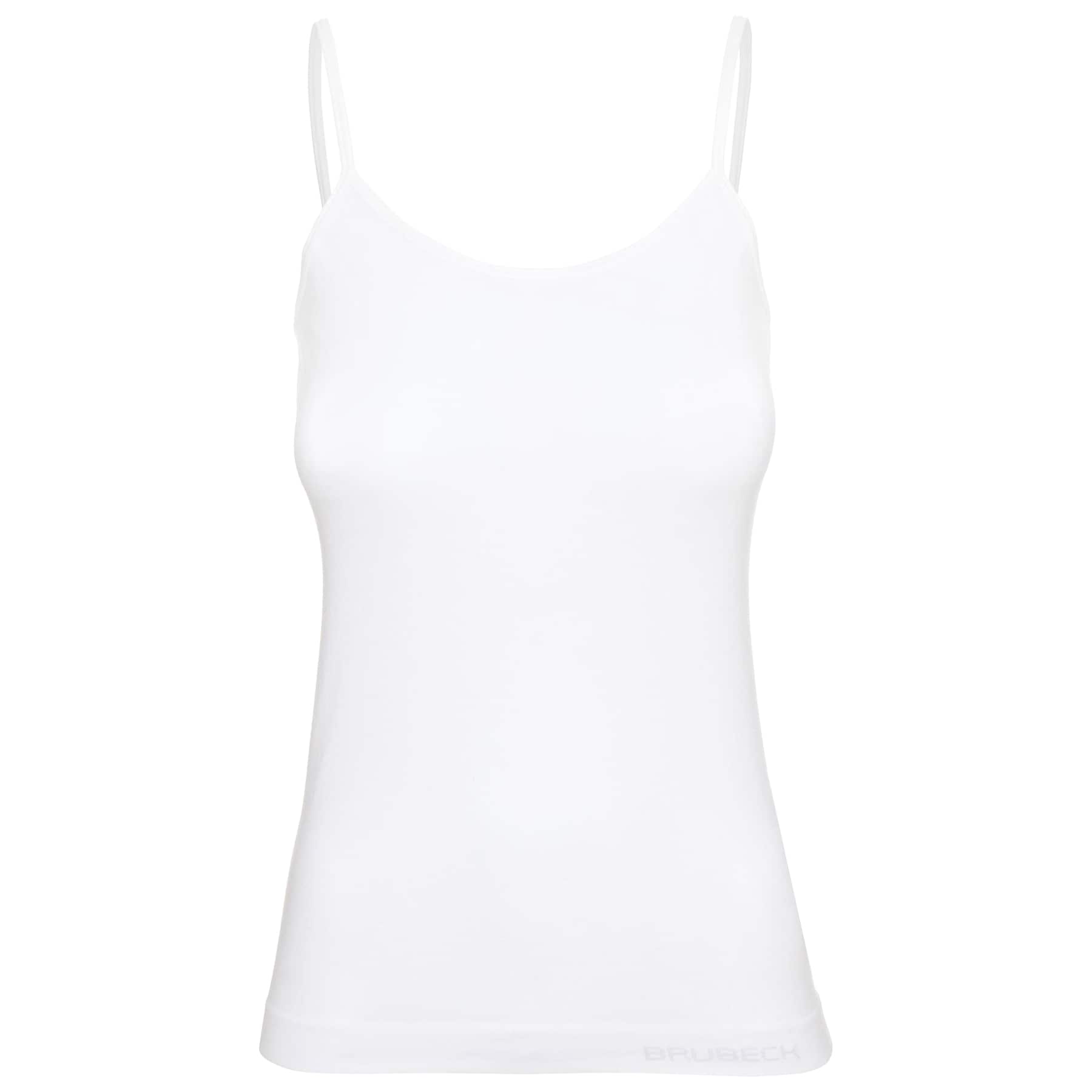 Koszulka termoaktywna Tank Top damska Brubeck Camisole Comfort Cotton - White