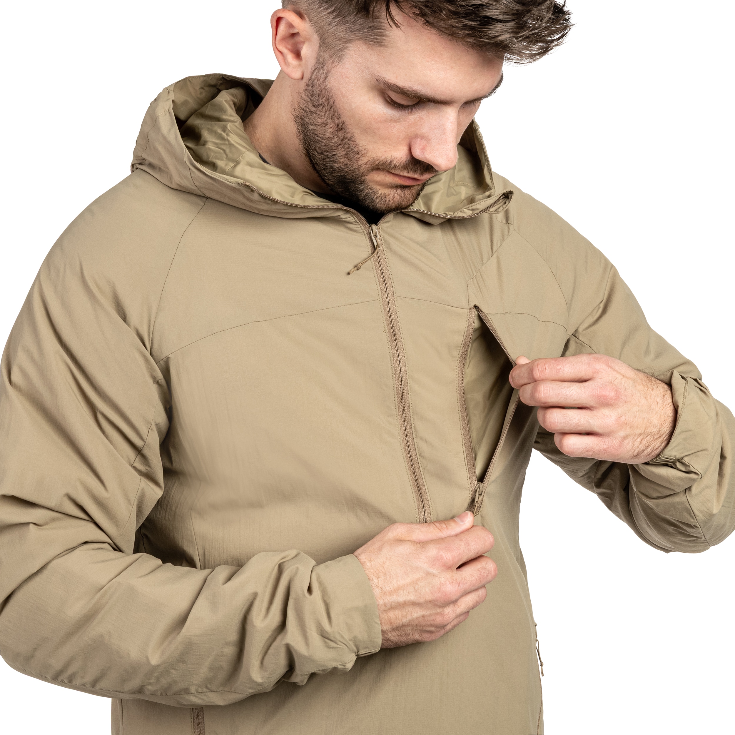 Kurtka Helikon-Tex Wolfhound Hoodie Lite - Khaki