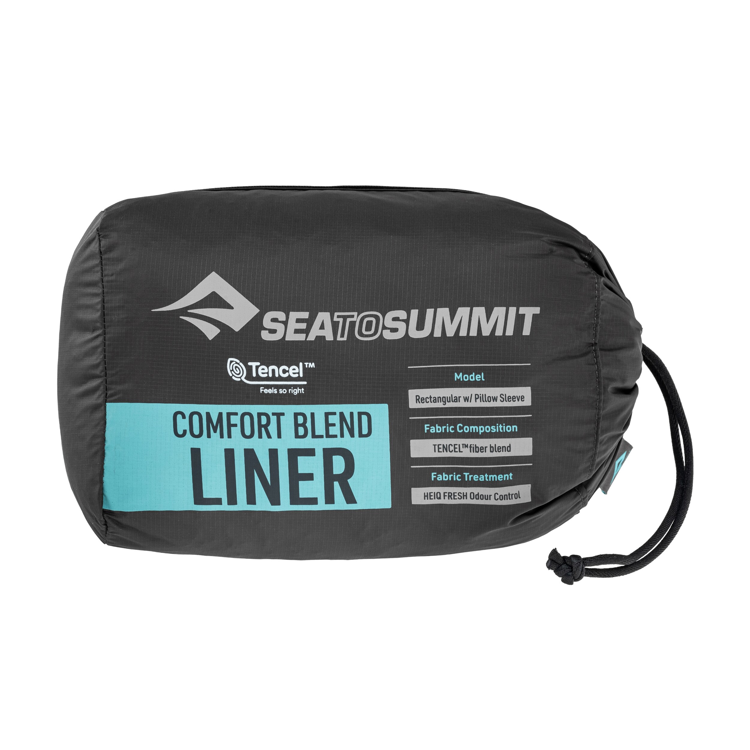 Wkładka do śpiwora Sea To Summit Comfort Blend Sleeping Bag Liner Rectangular z kieszenią na poduszkę - Blue