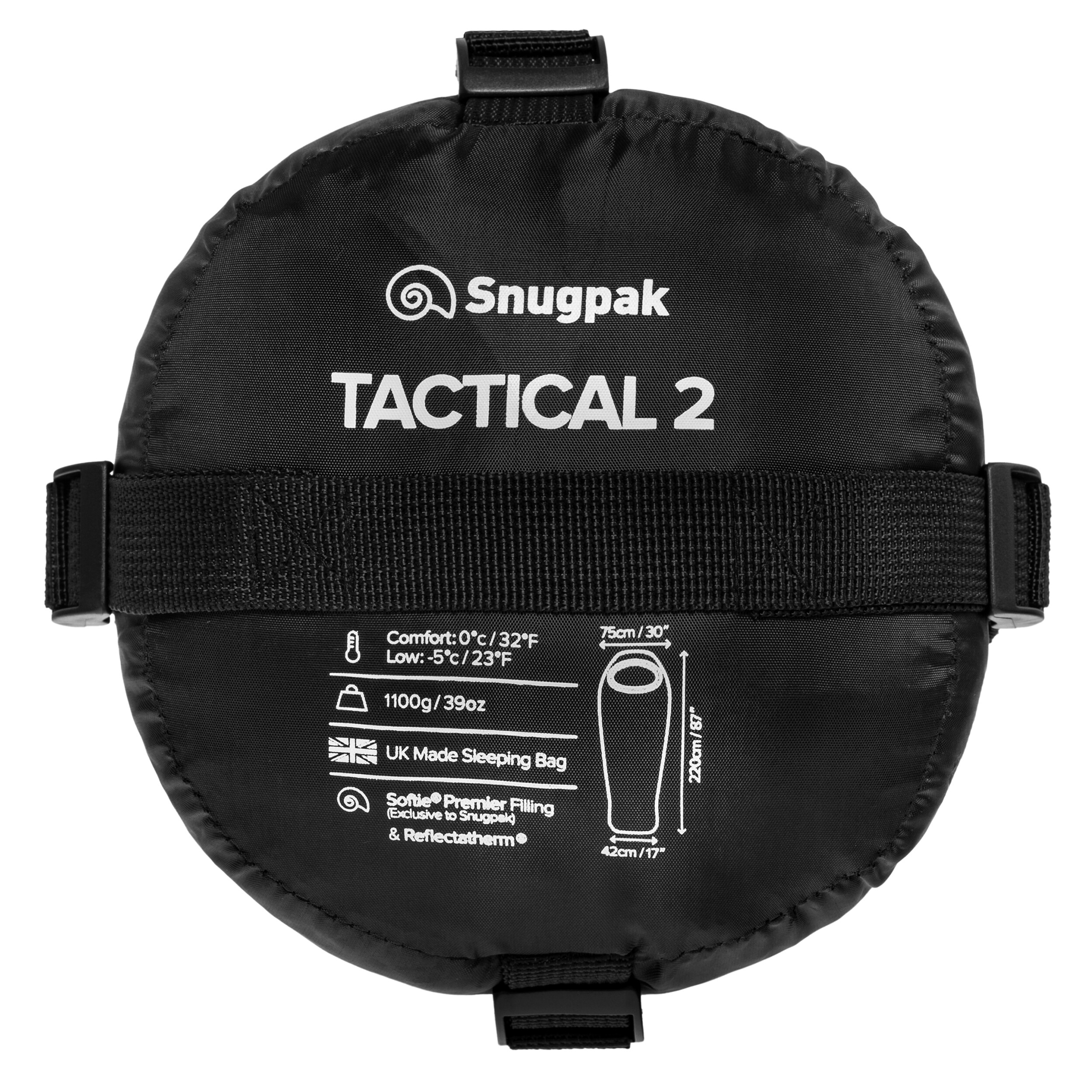 Śpiwór Snugpak Tactical 2 Black - lewy