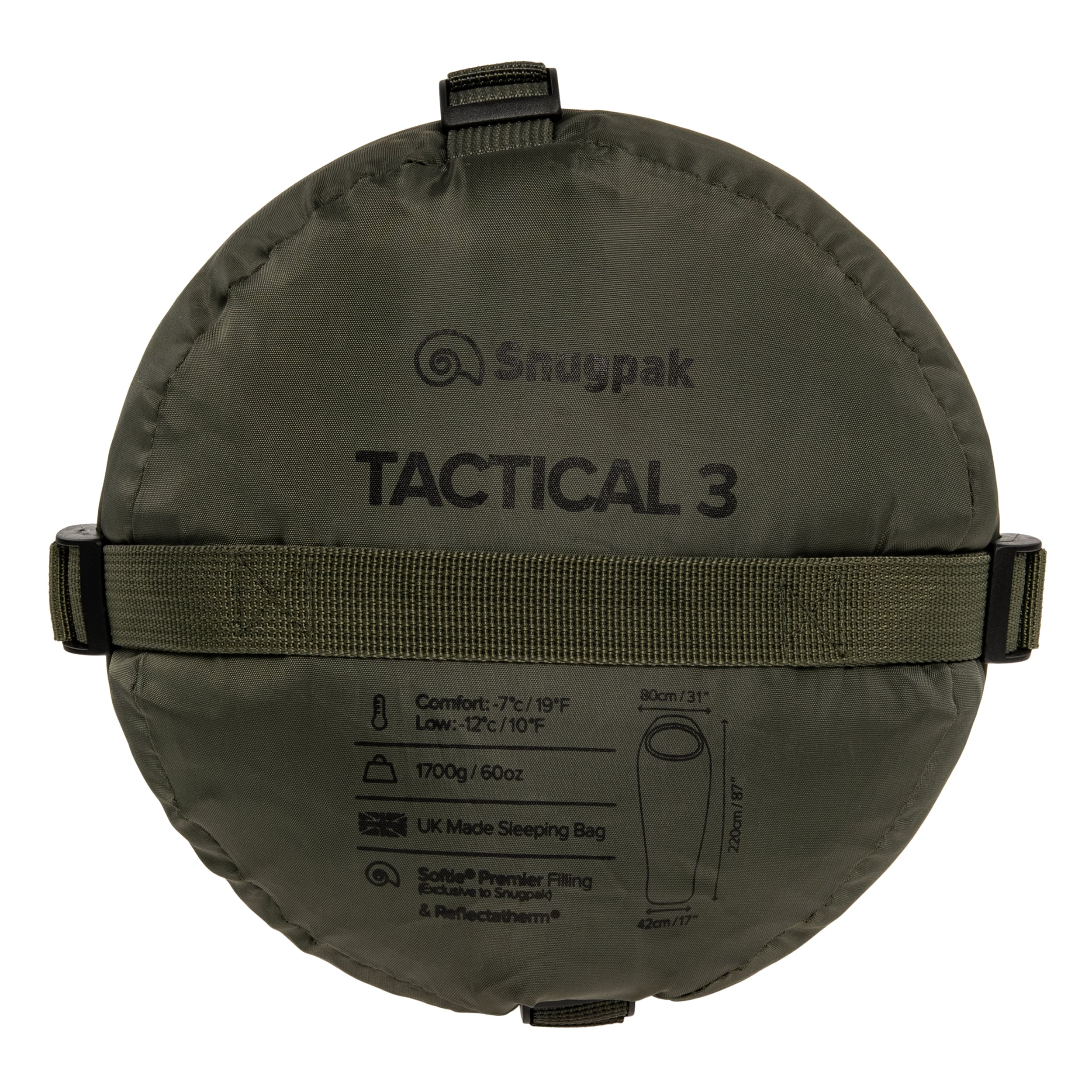Śpiwór Snugpak Tactical 3 Olive - lewy