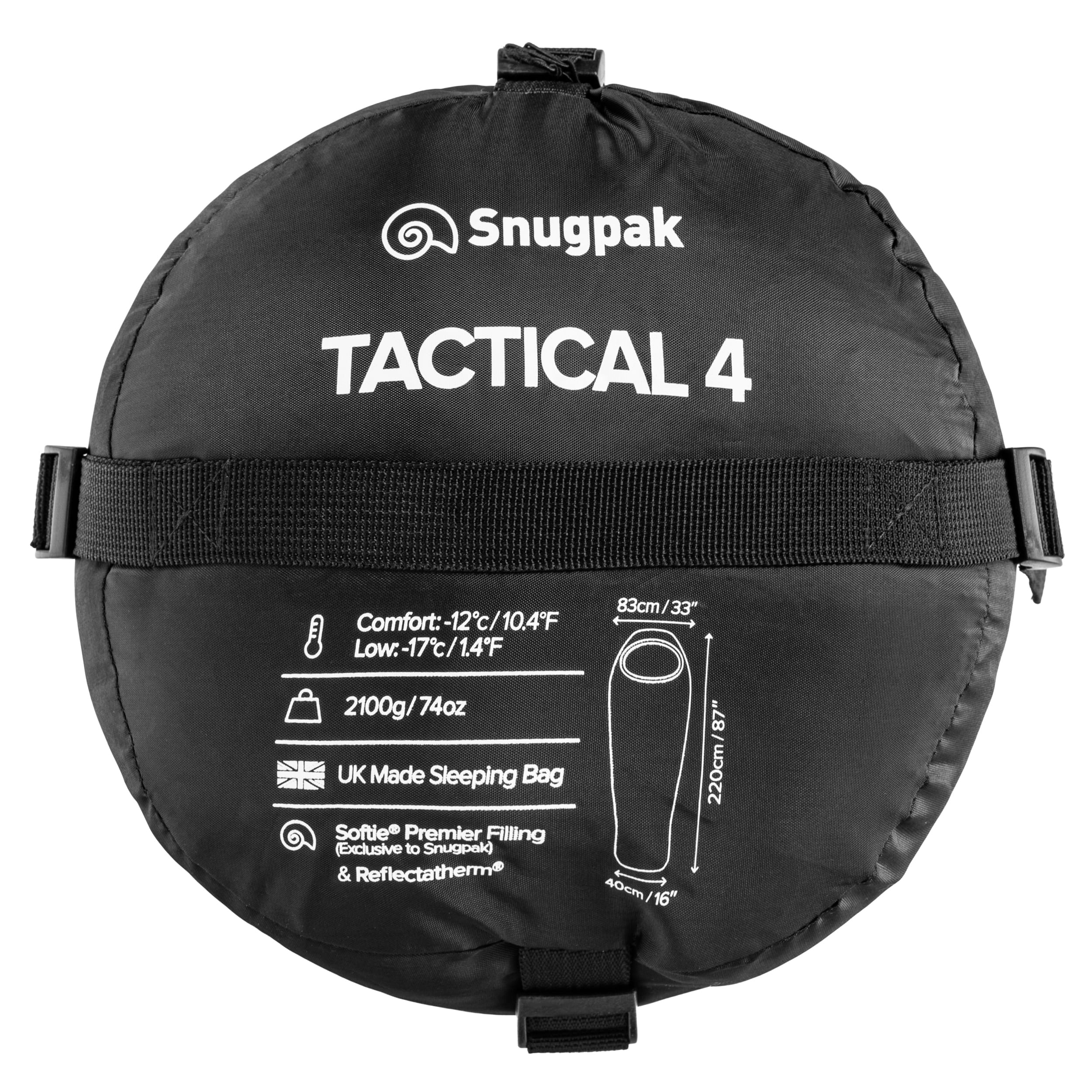 Спальний мішок Snugpak Tactical 4 Black - лівий