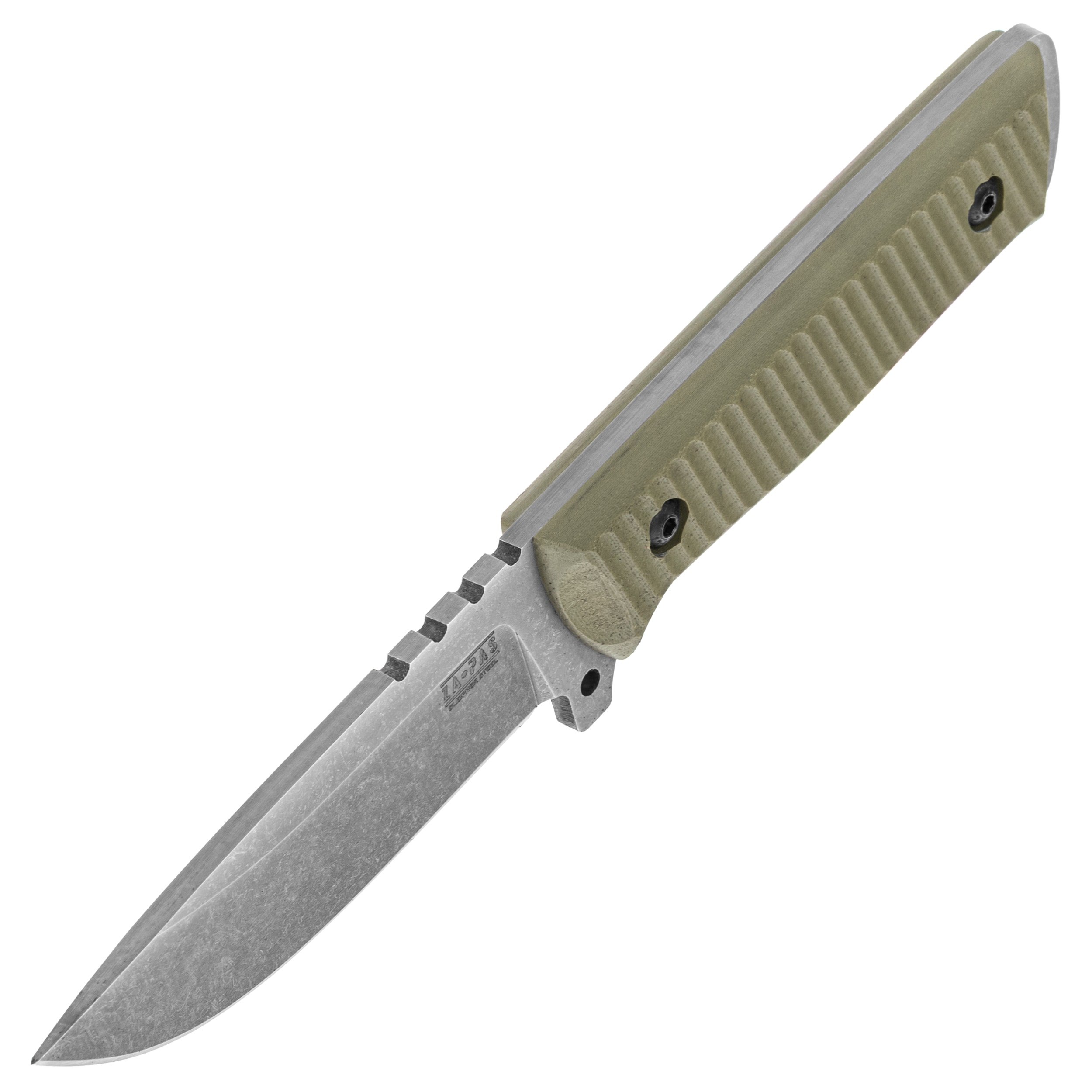 Za-Pas Little Boy G10 Stonewash Fixed Blade Knife - Green