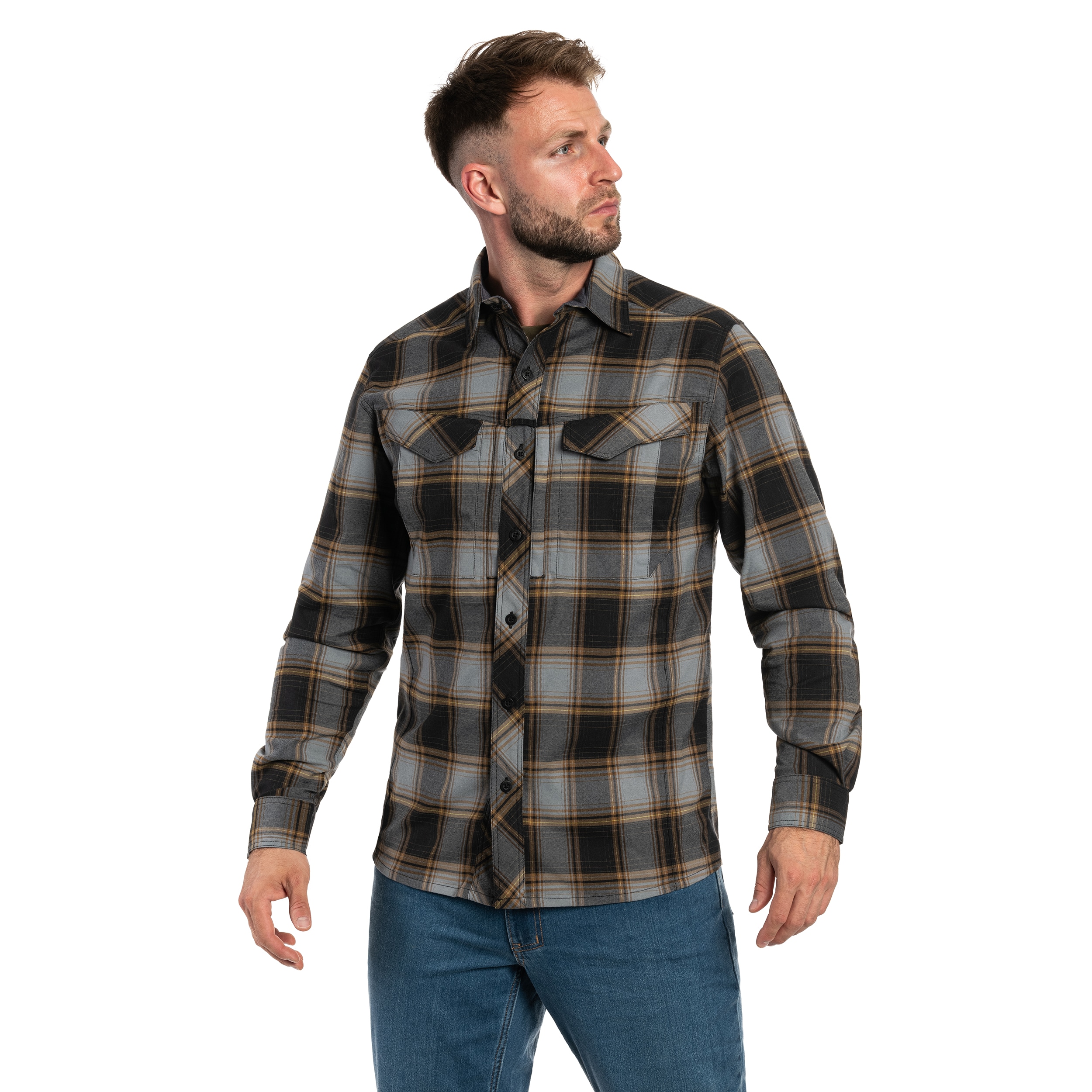 Helikon-Tex Defender Mk2 Nylon Sorona Blend Shirt - Dark Ochre Plaid