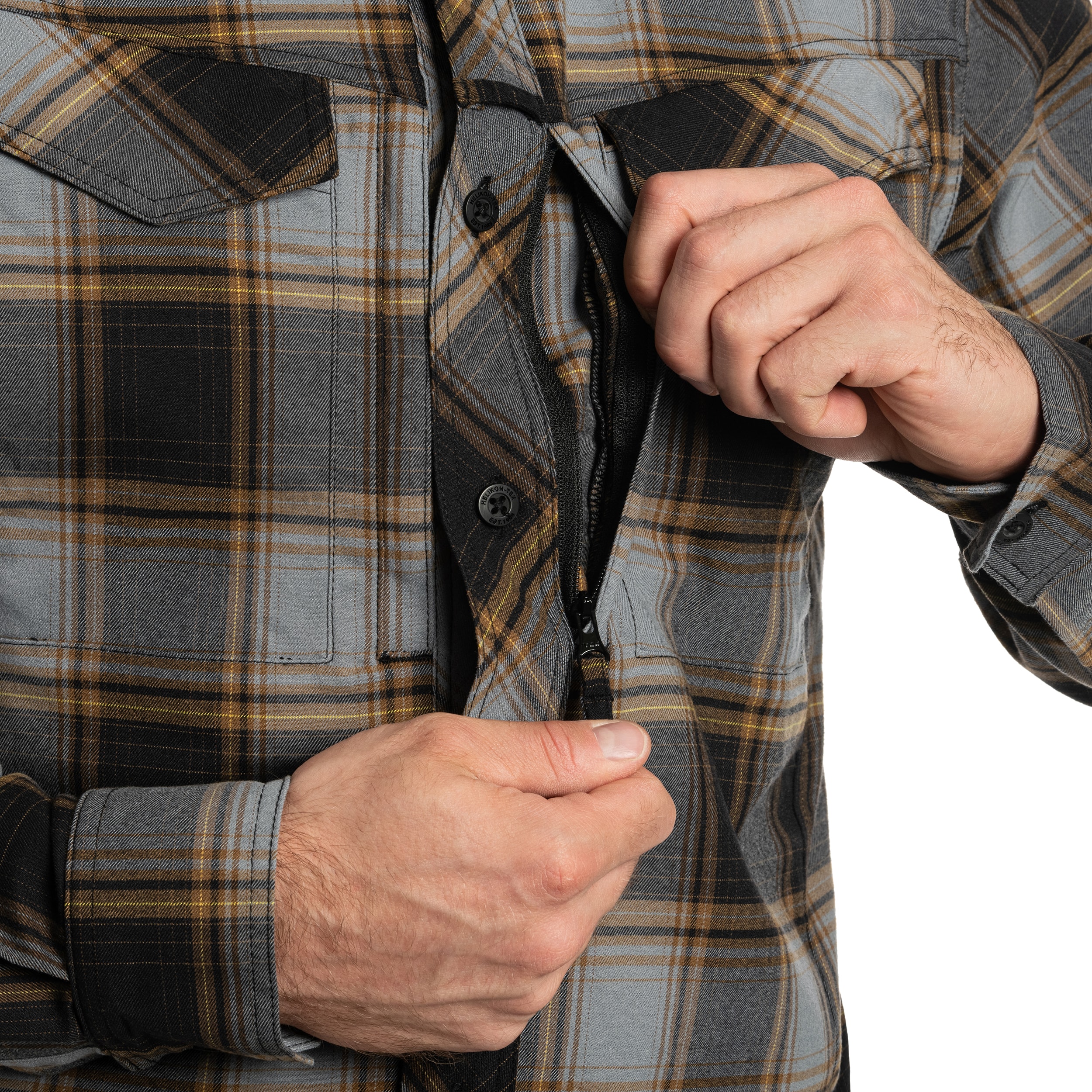 Helikon-Tex Defender Mk2 Nylon Sorona Blend Shirt - Dark Ochre Plaid