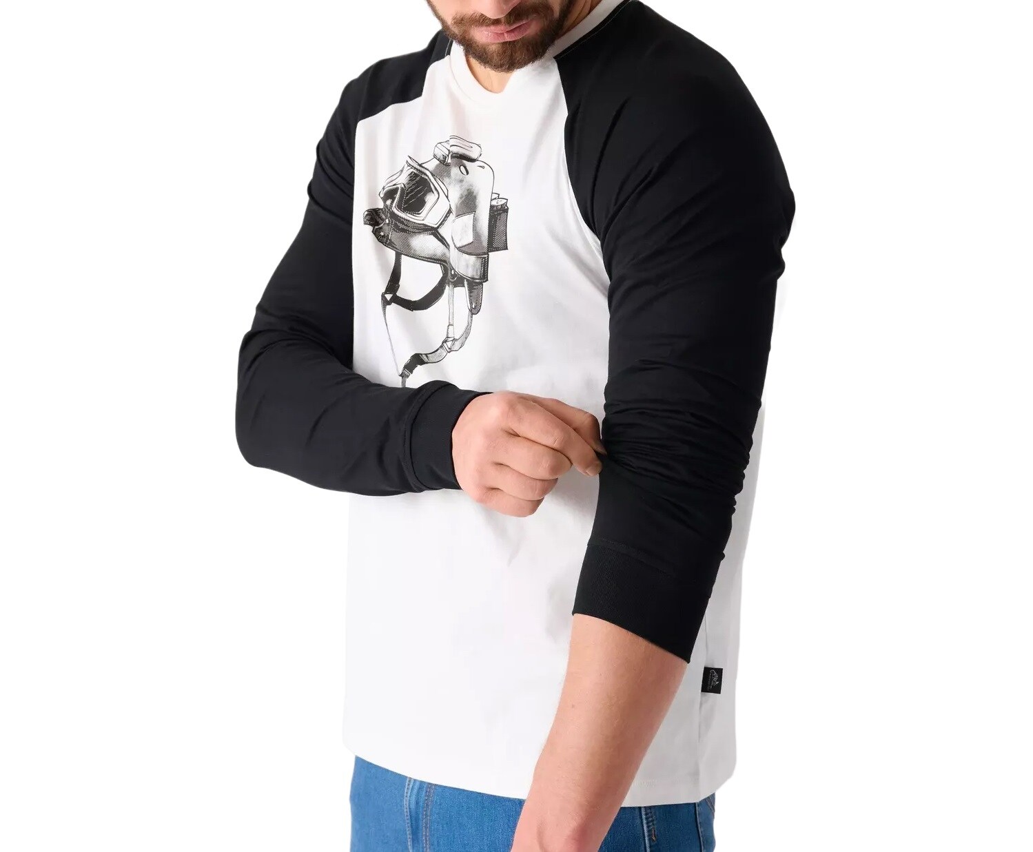 Koszulka Helikon-Tex Long Sleeve Delta Helmet - Black