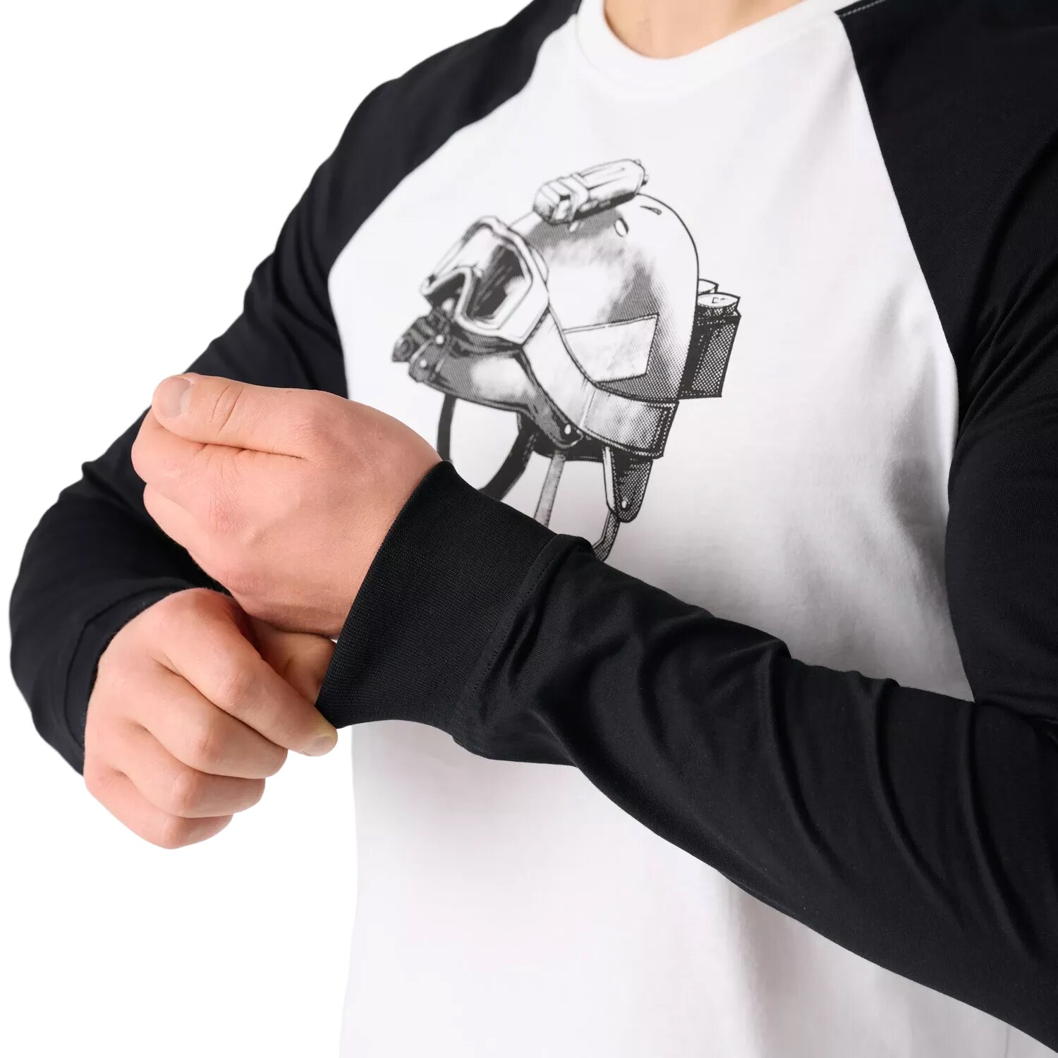 Koszulka Helikon-Tex Long Sleeve Delta Helmet - Black