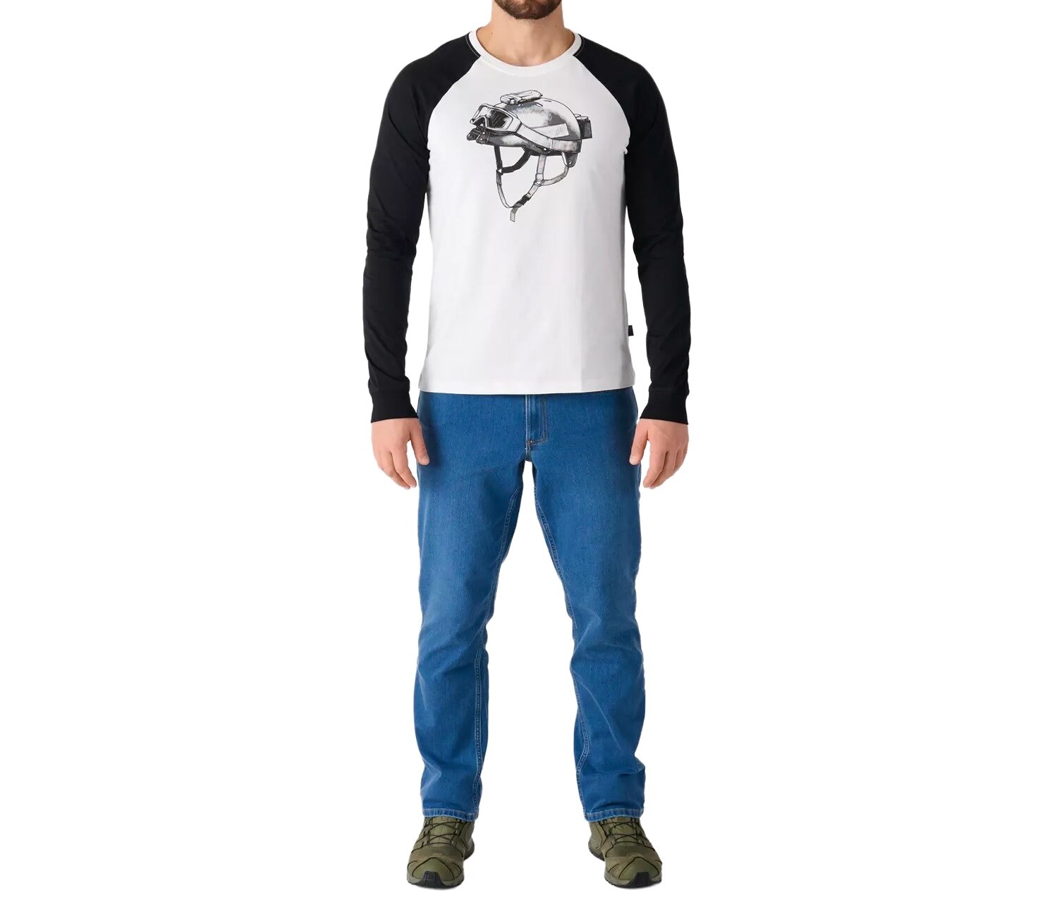 Koszulka Helikon-Tex Long Sleeve Delta Helmet - Black