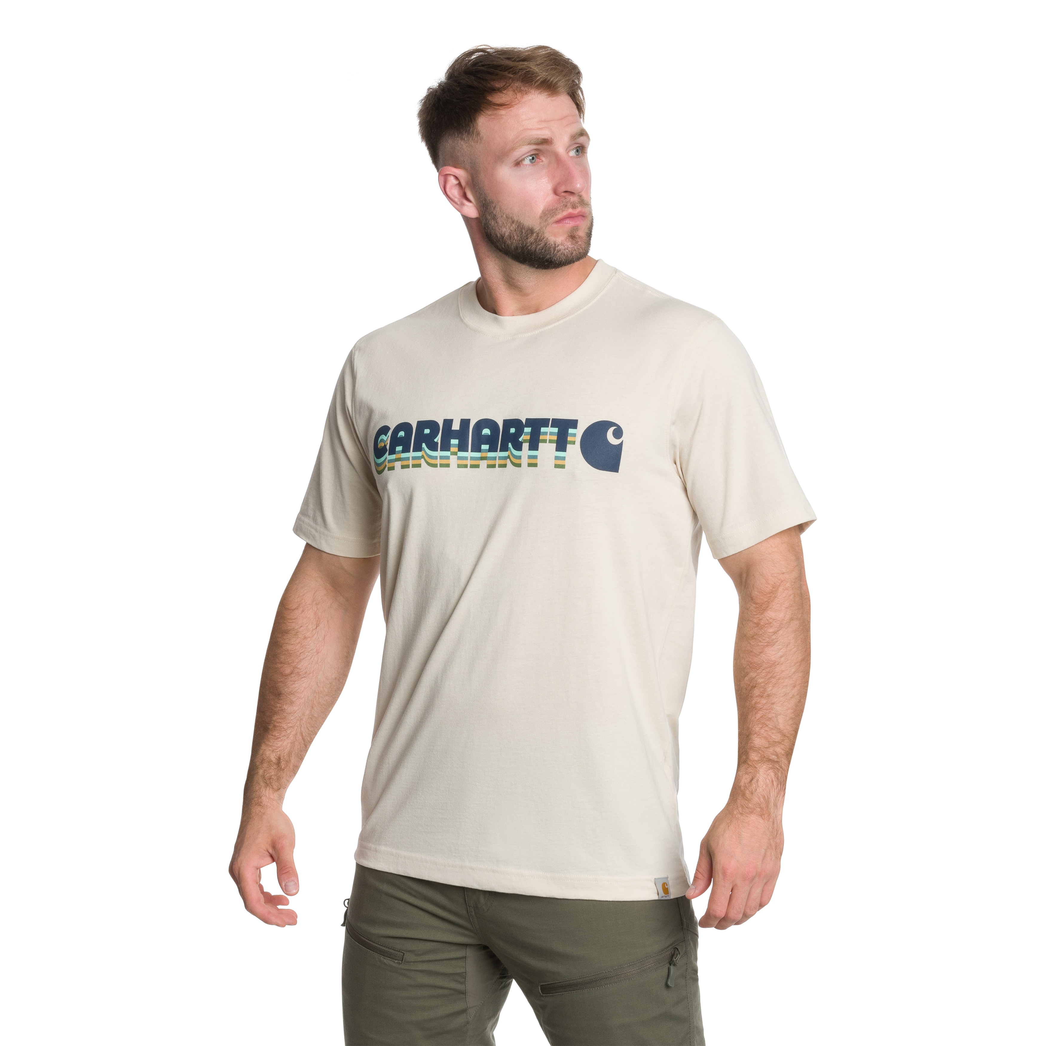 Koszulka Carhartt Irvine Layered - Oat Milk