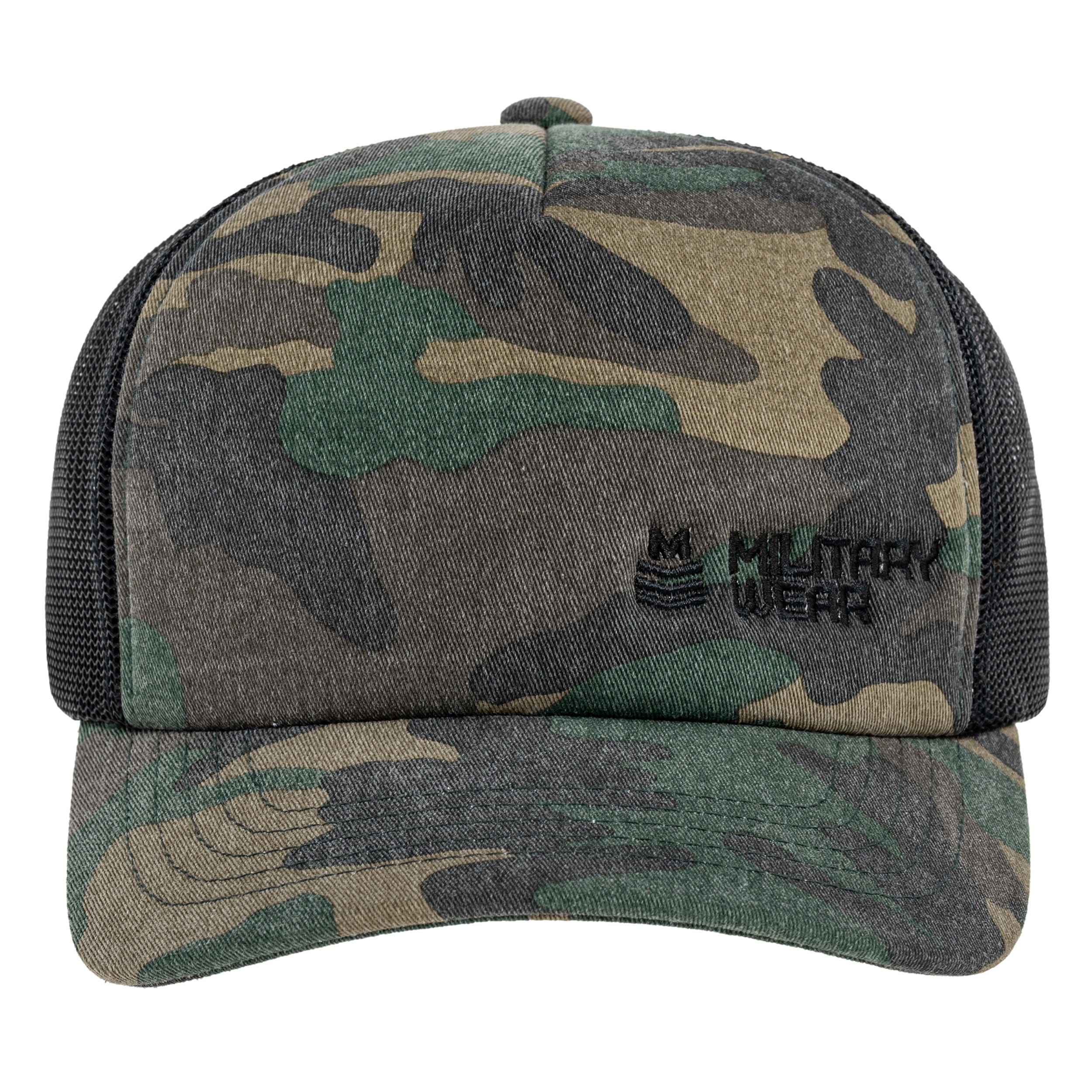 Czapka z daszkiem Military Wear Trucker Cap - Woodland/Black